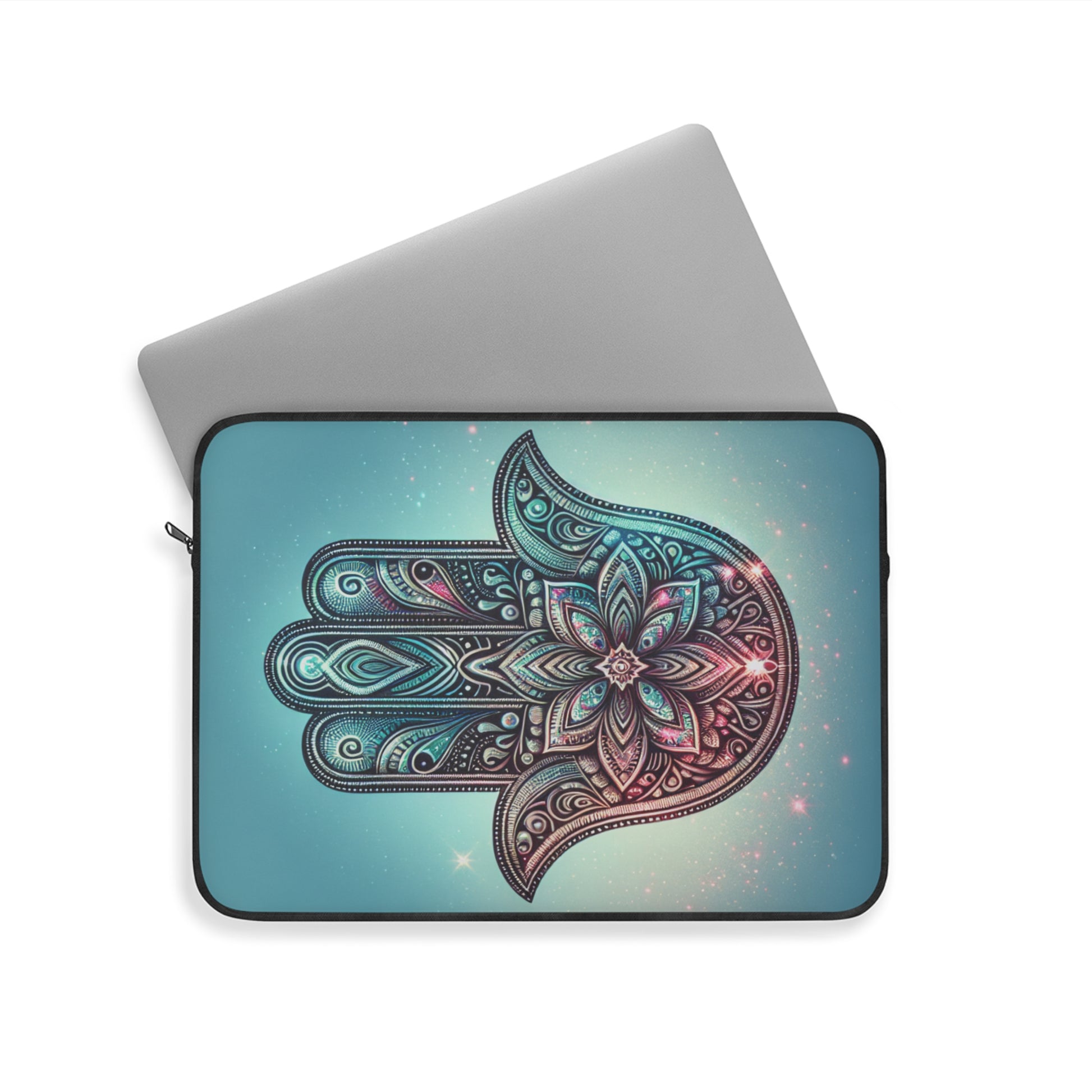 Bohemian Hamsa Laptop Sleeve, Unique Tech Case, Gift for Students, Protection for Laptops, Stylish Work Accessory