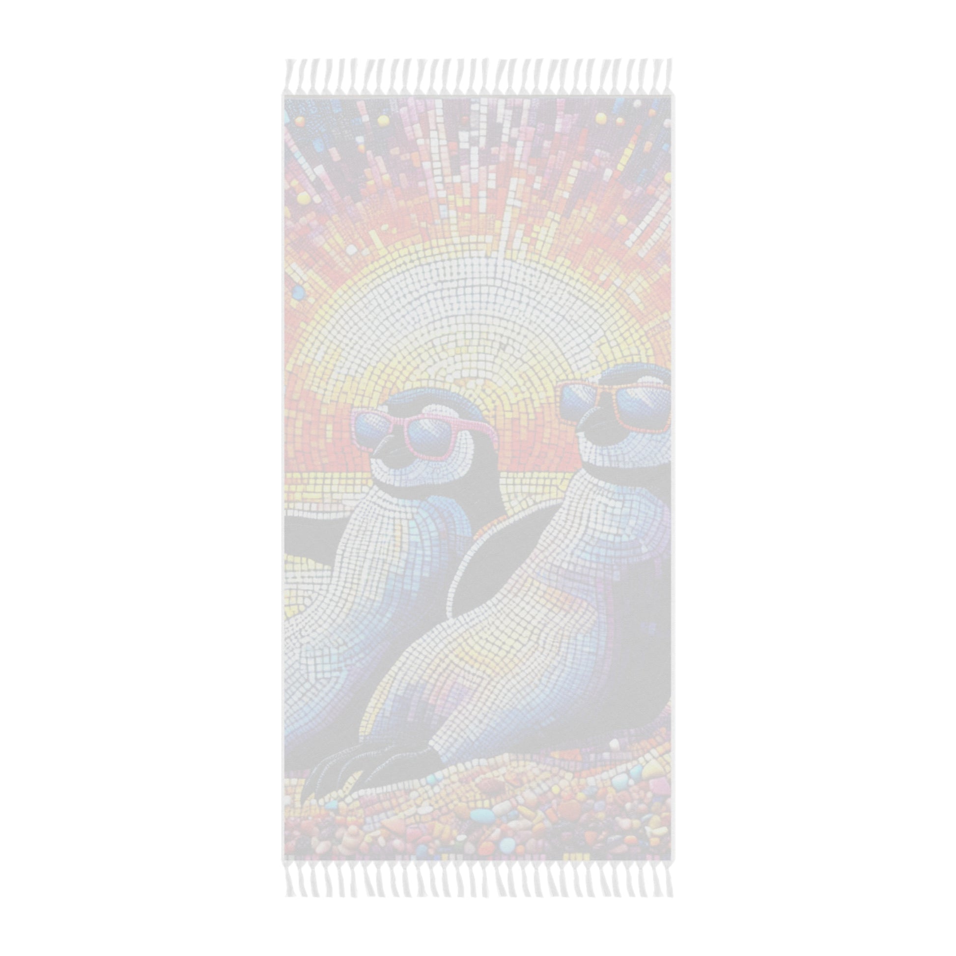 Boho Beach Towel - Vibrant Penguin Design for Summer Fun, Poolside Vibes, Bohemian Decor, Gift for Beach Lovers
