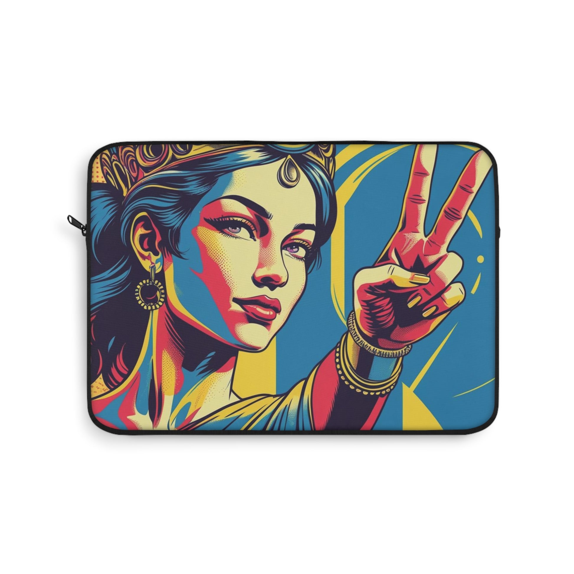 Empowered Peace Laptop Sleeve | Bohemian Tech Case, Artistic Computer Bag, Women's Gift, Vibrant Sleeve, Stylish Protector