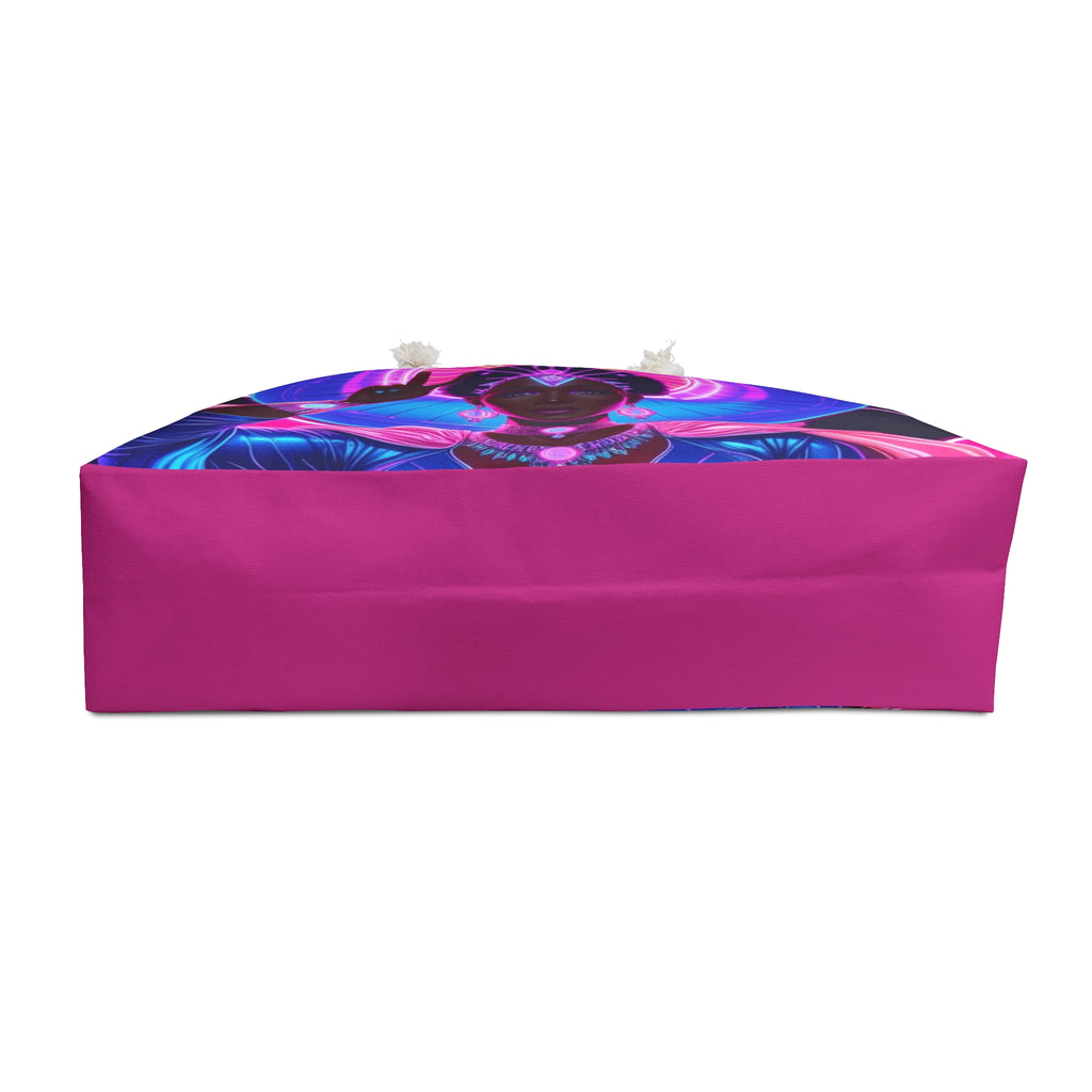 Neon Divine Feminine Goddess Weekender Bag - Vibrant Beach Bag, Travel Tote, Gym Bag, Ideal Gift for Friends, Boho Style