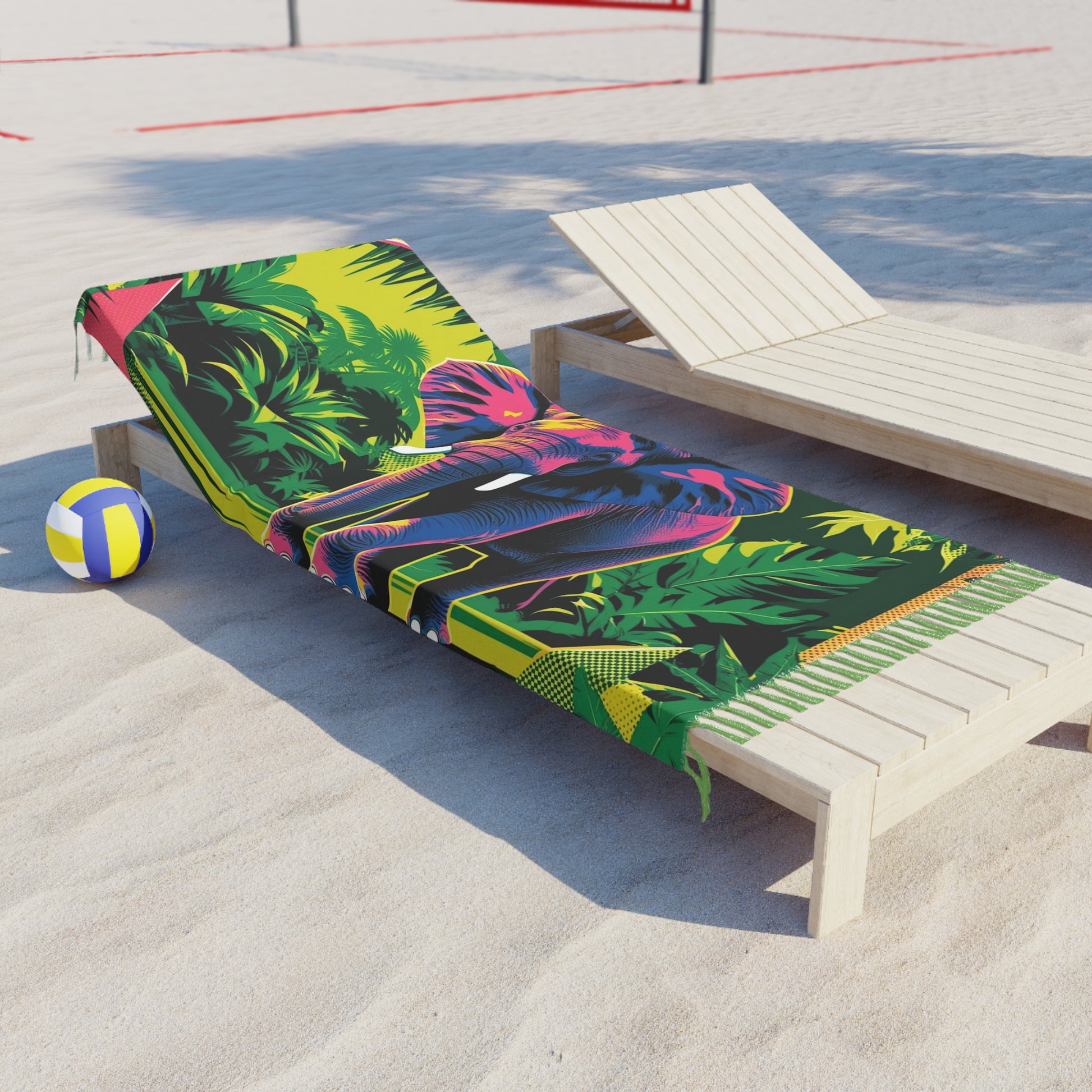 Bohemian Elephant Beach Towel - Vibrant Tropical Print, Perfect for Summer, Travel, Pool Days, Beach Parties, Gifts