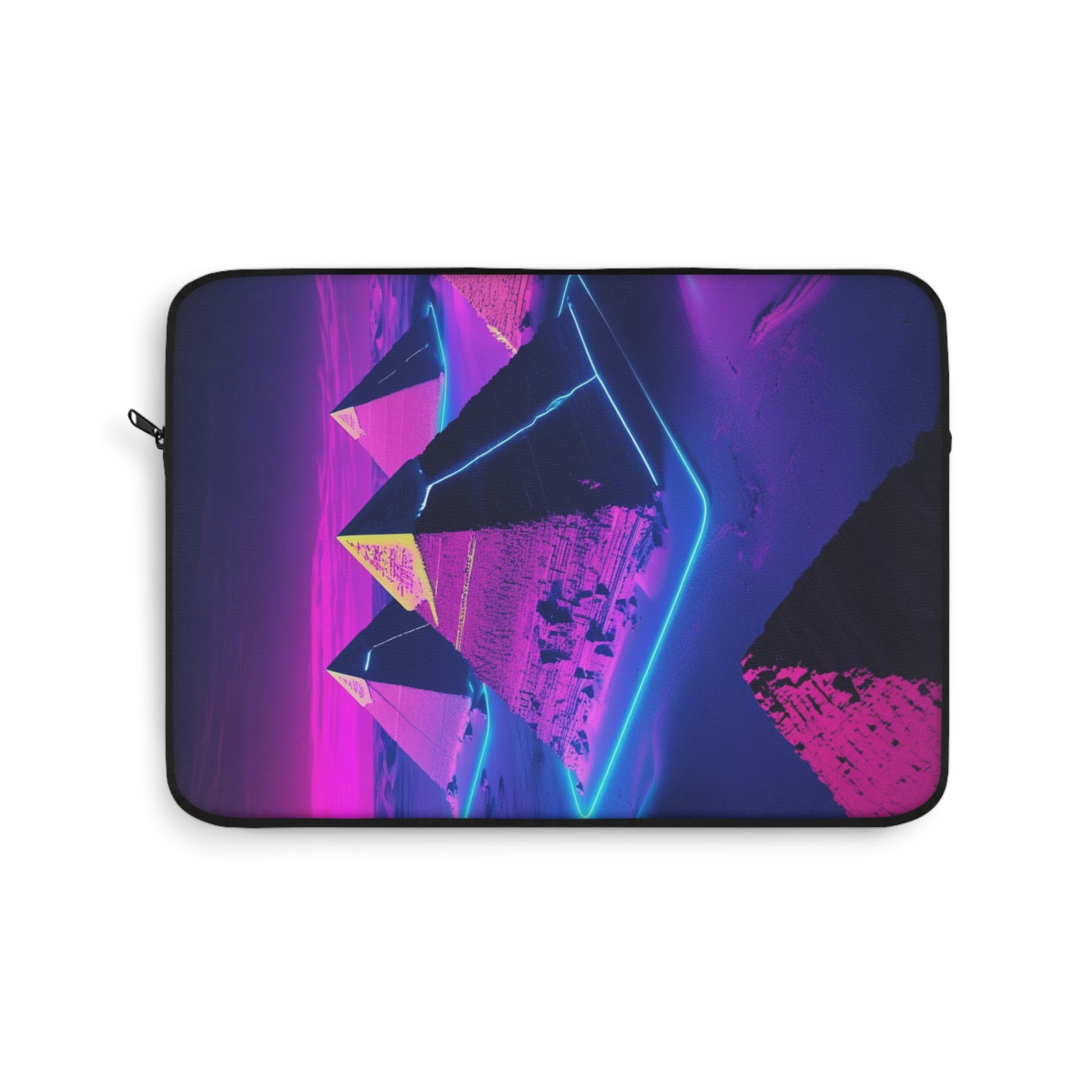 Neon Pyramid Laptop Sleeve - Stylish Tech Accessory, Great for Students, Gamers, Gift Idea, Colorful Sleeve for Work & Play