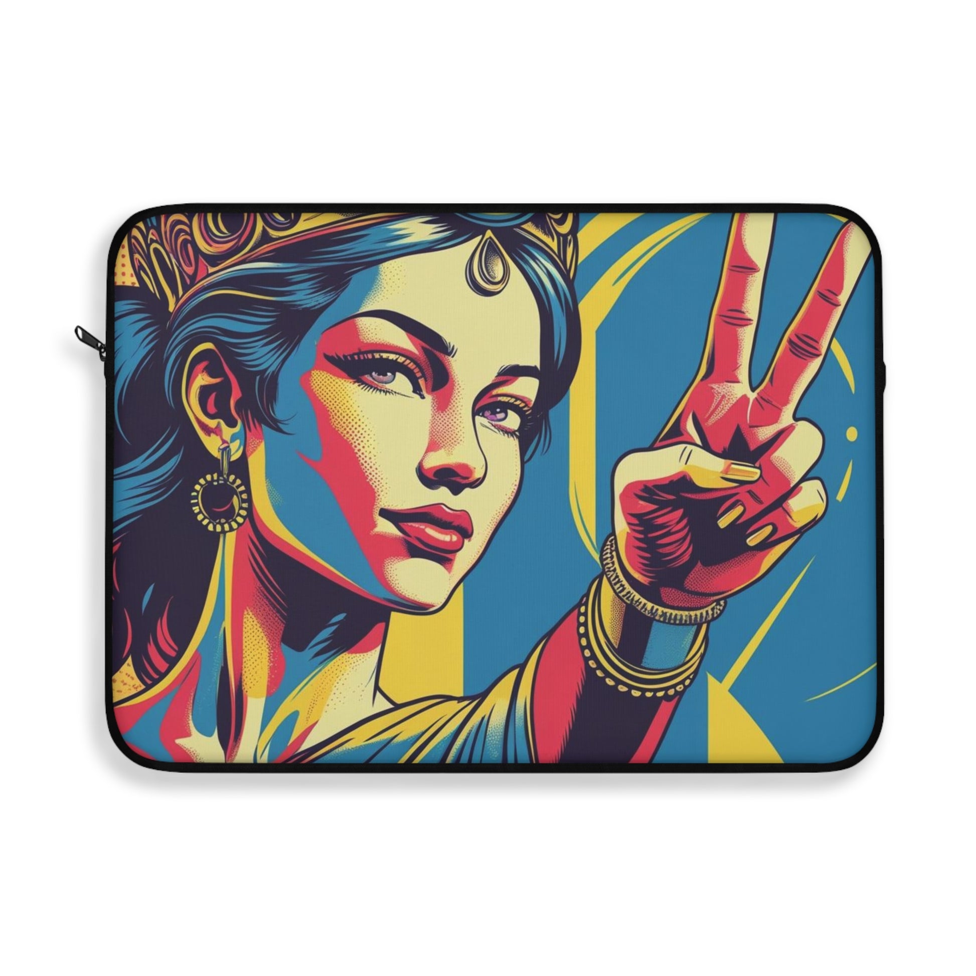Empowered Peace Laptop Sleeve | Bohemian Tech Case, Artistic Computer Bag, Women's Gift, Vibrant Sleeve, Stylish Protector