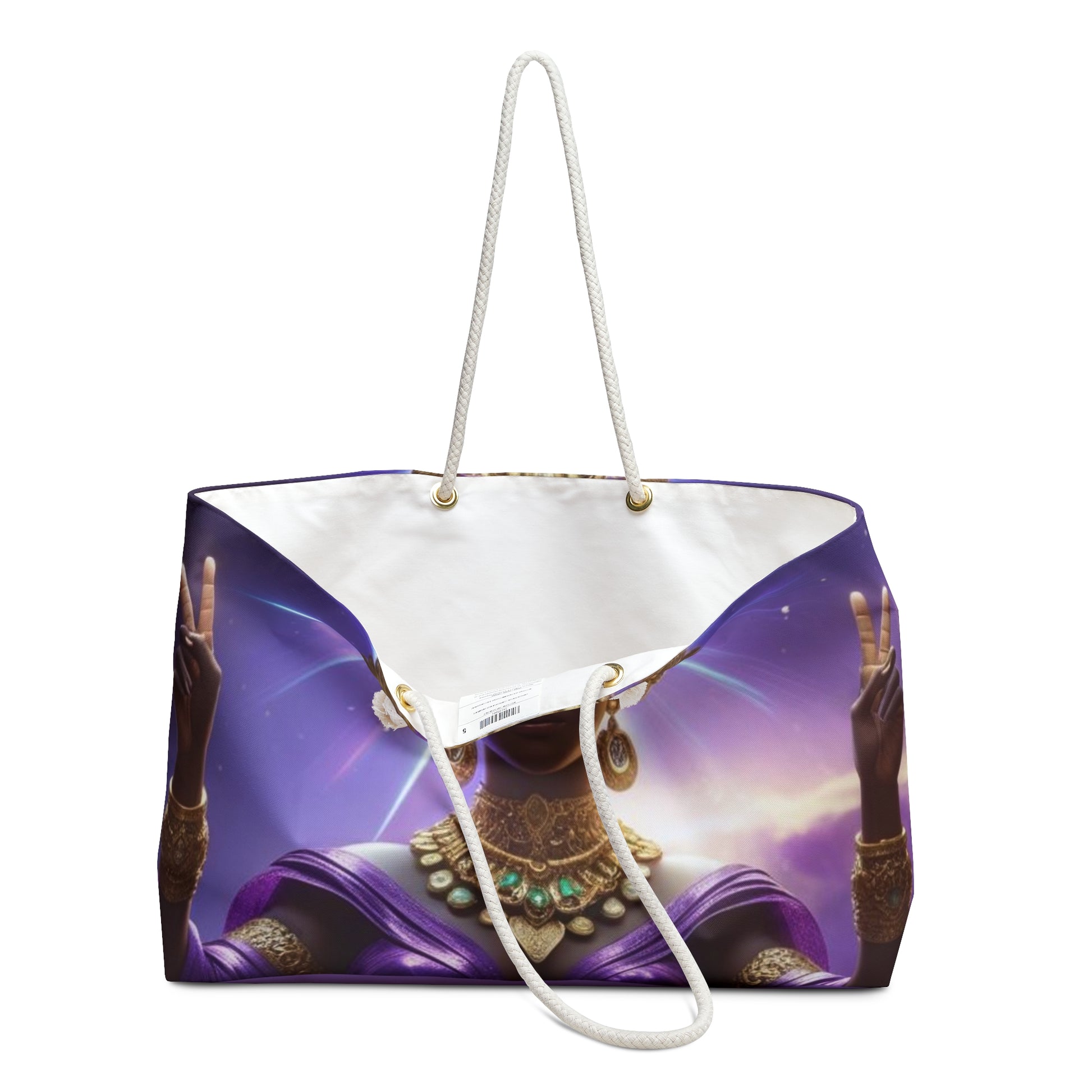 Elegant Travel Weekender Bag for Women, Divine Feminine Stylish Overnight Bag, Chic Carry-On Tote, Perfect for Weekend Getaways
