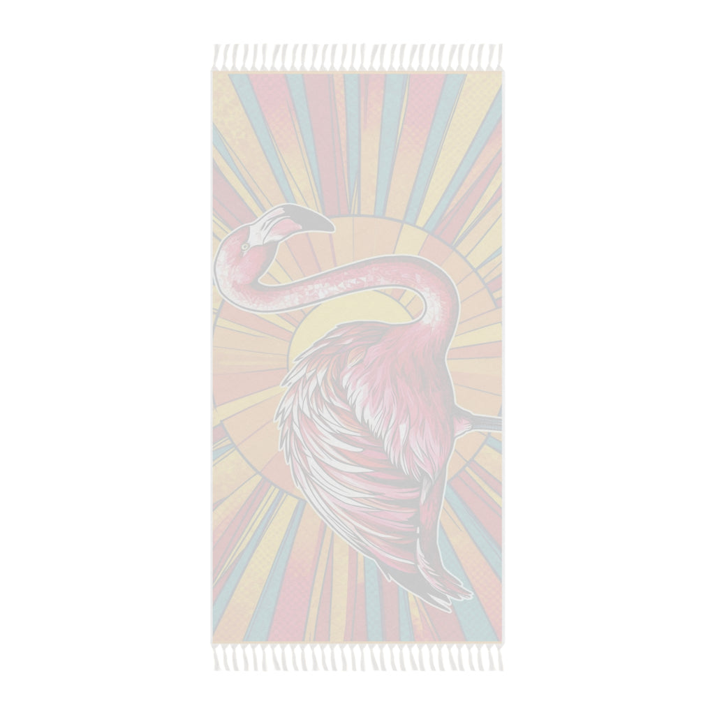 Boho Beach Towel - Vibrant Flamingo Design, Perfect for Summer, Poolside, Vacation, Gift for Beach Lovers, Tropical Decor