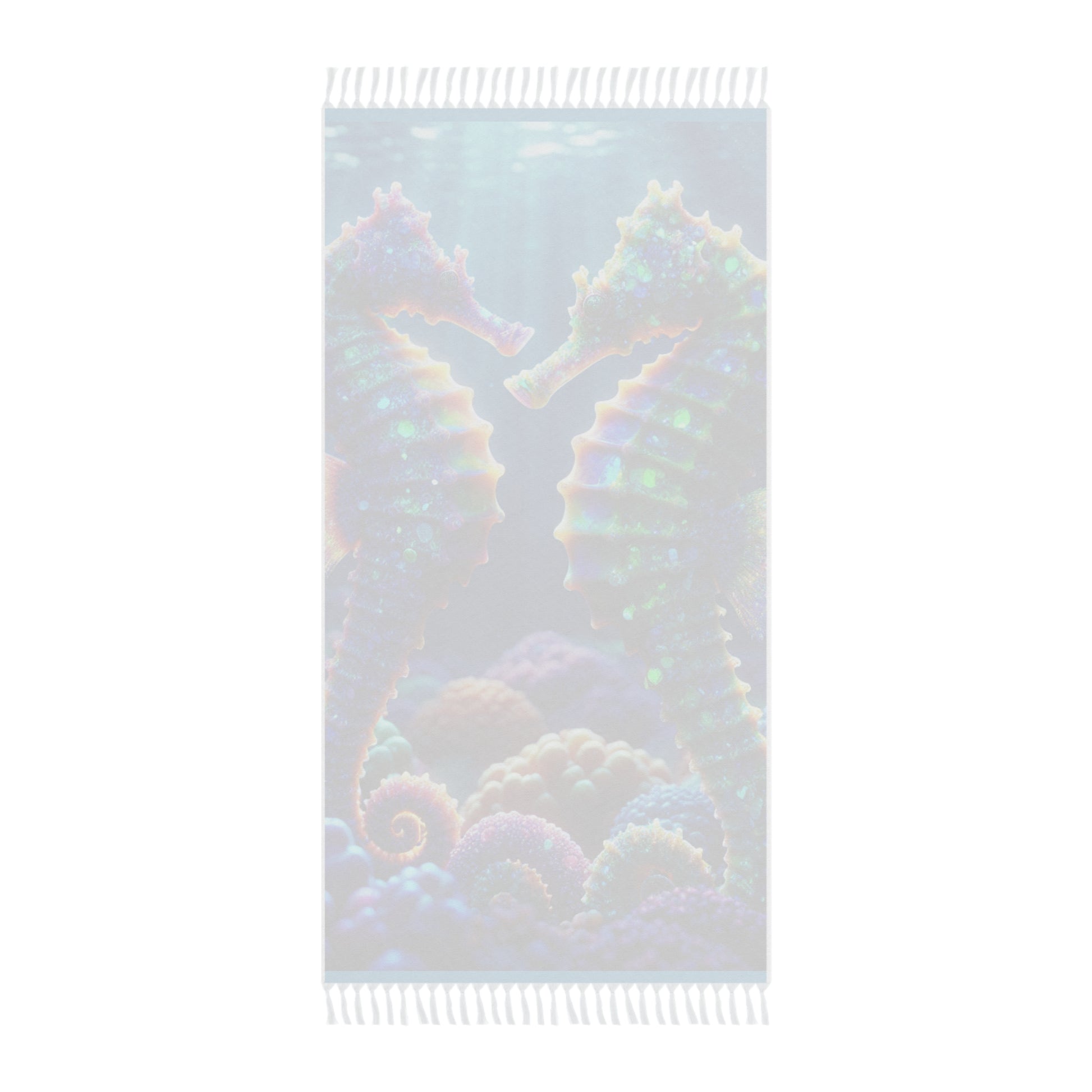 Boho Beach Towel | Colorful Seahorse Design, Summer Beach Essentials, Poolside Accessory, Bohemian Style, Nautical Decor