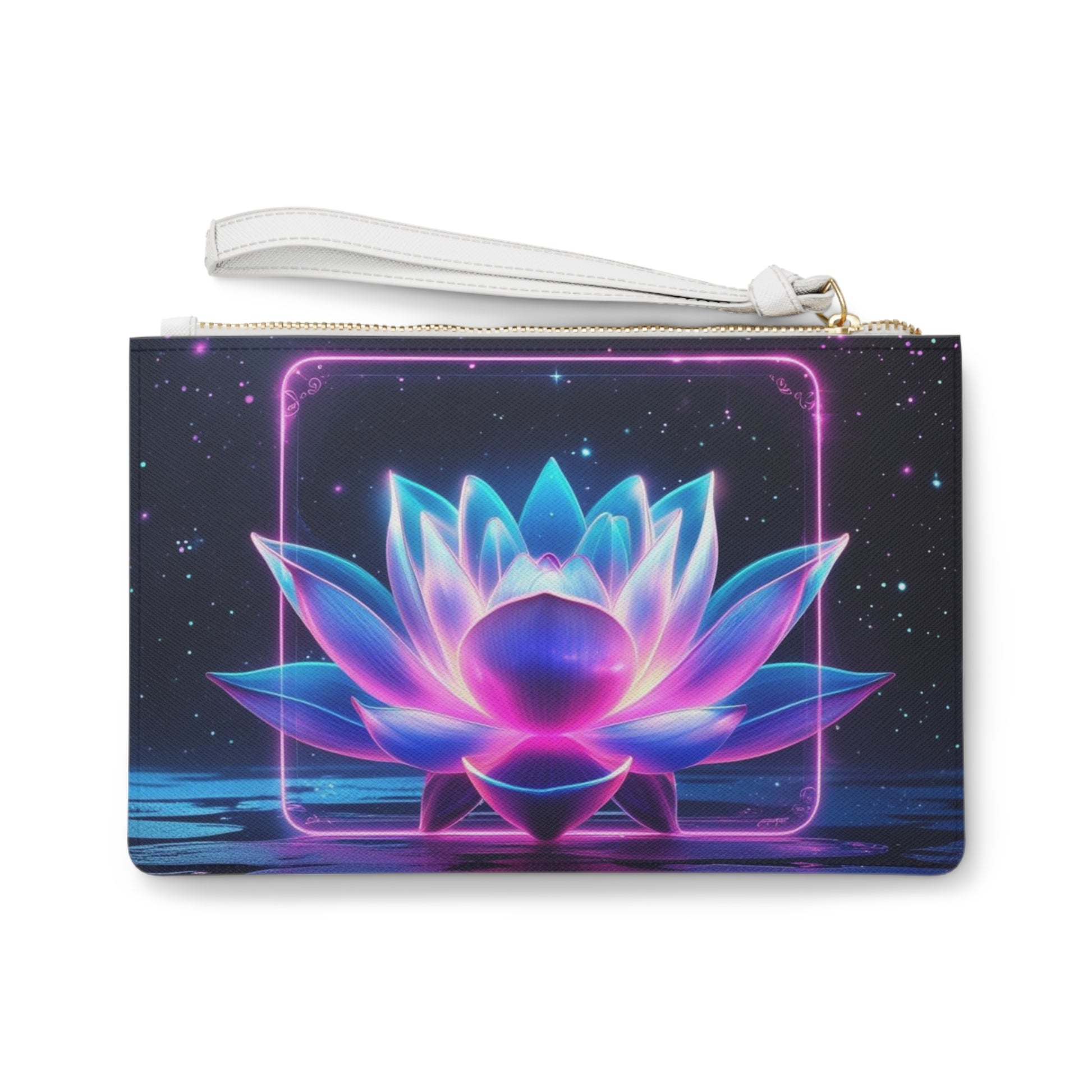 Vibrant Lotus Clutch Bag - Floral Handbag, Festival Purse, Gift for Her, Boho Accessories, Summer Essentials
