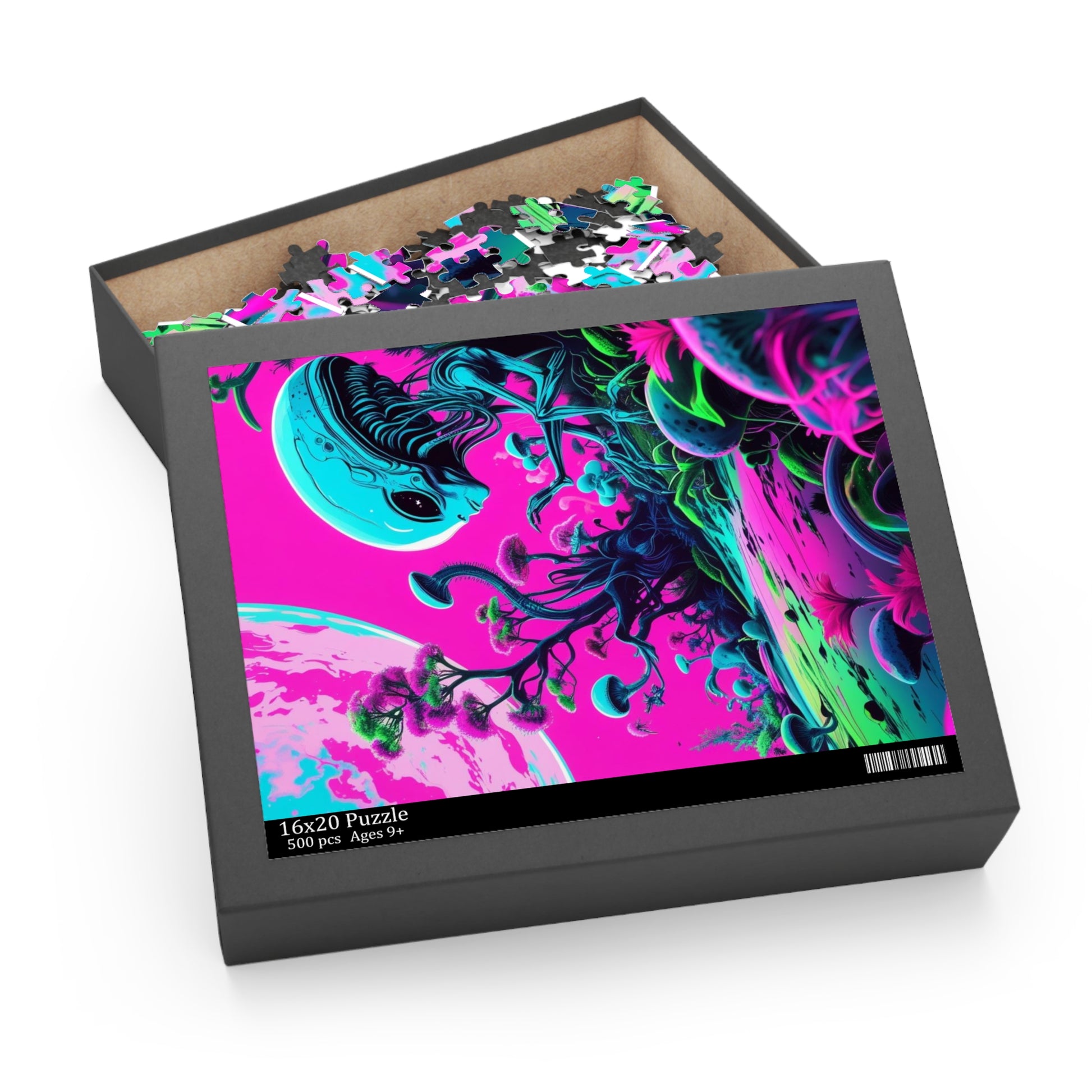 Cosmic Alien Puzzle – Whimsical, Colorful Art for All Ages, Alien Decor, Gift for Sci-Fi Lovers, Home Entertainment, Kids Activities
