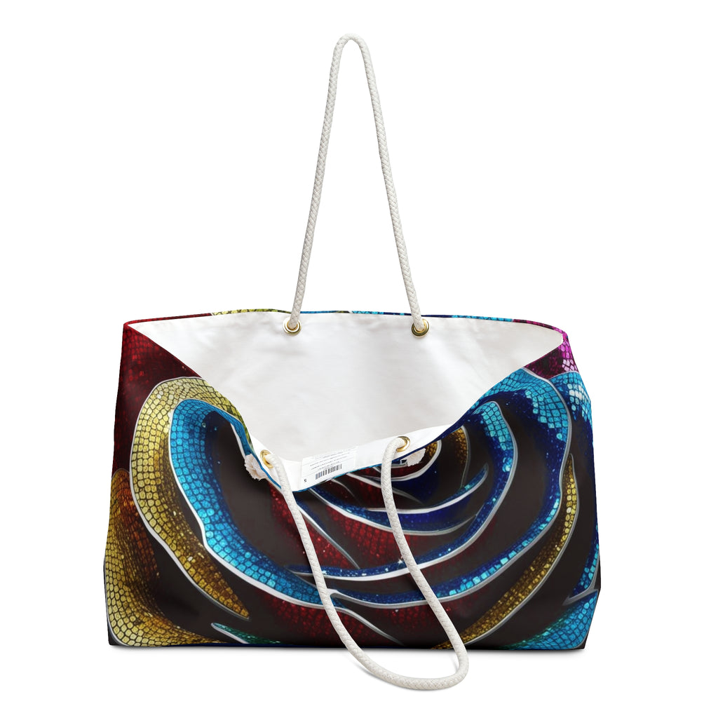 Colorful Rose Weekender Bag | Travel Tote, Floral Getaway Bag, Beach Bag, Carryall Carry-On Travel Bag, Overnight Bag, Gift for Her
