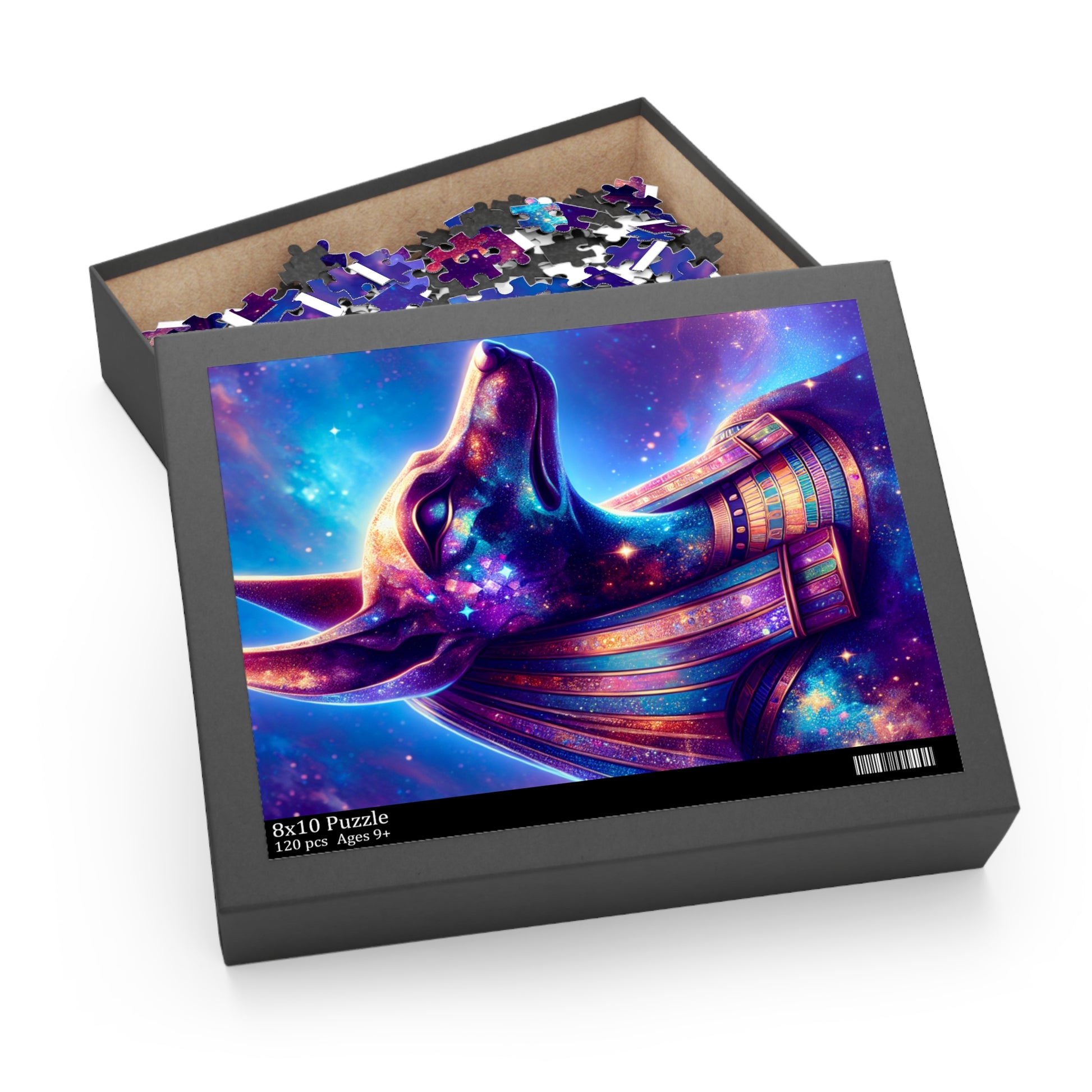 Cosmic Anubis Puzzle - 120/252/500-Piece, Celestial Dog Art, Great Gifts for Puzzle Lovers, Unique Home Decor, Perfect for Family Game Night