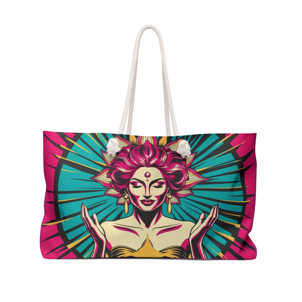 Pop Art Weekender Bag, Heroine Divine Feminine Carry-On, Goddess Cary-On, Comic-Chic Travel Bag, Weekend Getaway Tote
