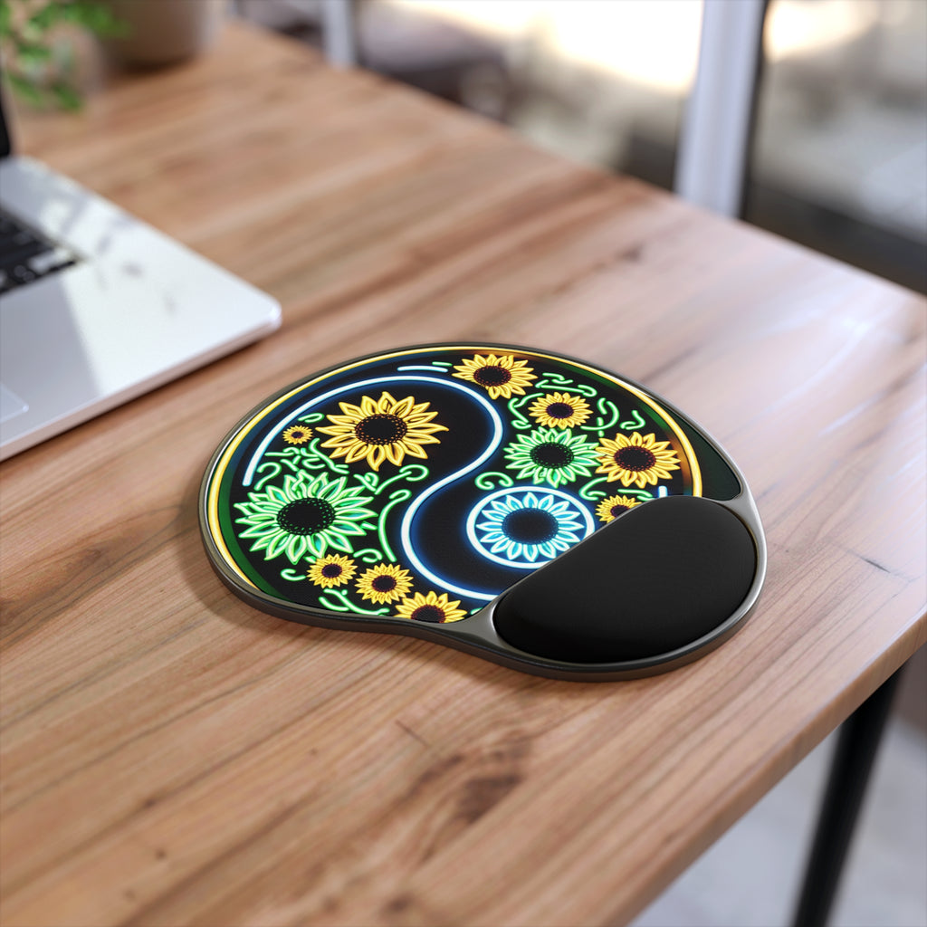 Vibrant Sunflower Mouse Pad with Wrist Rest - Perfect for Home Office, Gifts, Desk Accessories, Floral Decor, Ergonomic Design