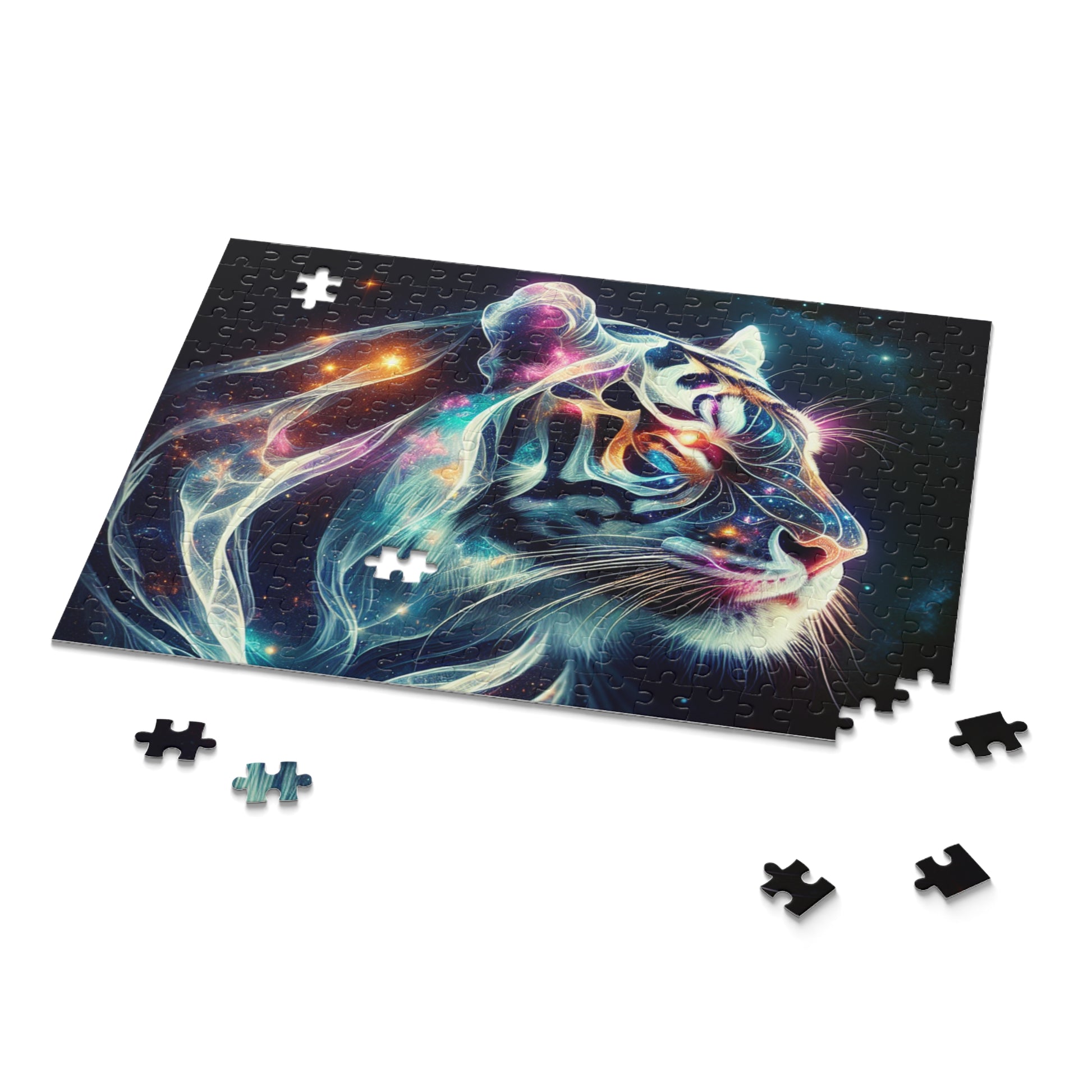 Cosmic Tiger Puzzle - 120, 252, 500-Piece Jigsaw, Perfect for Animal Lovers, Home Decor, Family Game Night, Unique Gift