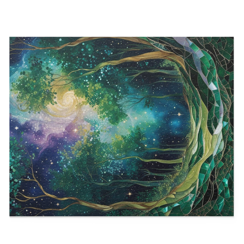Galactic Forest Puzzle, 120-Piece, 252-Piece, 500-Piece, Starry Sky Artwork, Nature-Themed Game, Gift for Nature Lovers