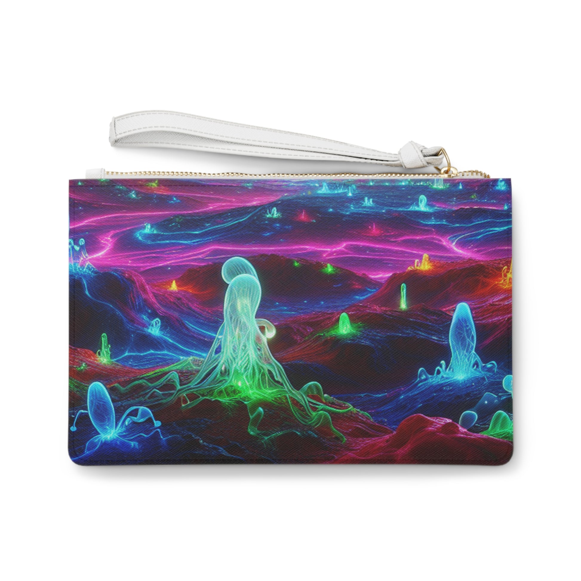 Colorful Clutch Bag, Neon Rose Clutch, Funky Purse, Festival Accessory, Vibrant Night Out Bag, Unique Gift