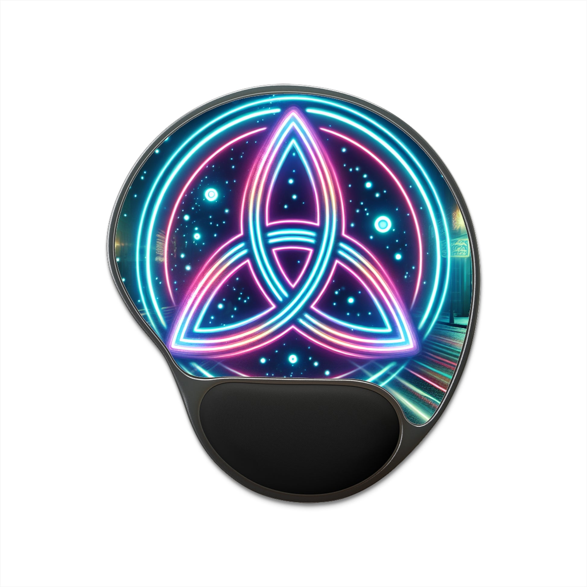 Trendy Neon Mouse Pad With Wrist Rest, Ergonomic Desk Accessory for Gamers, Stylish Office Decor, Unique Gift for Tech Lovers
