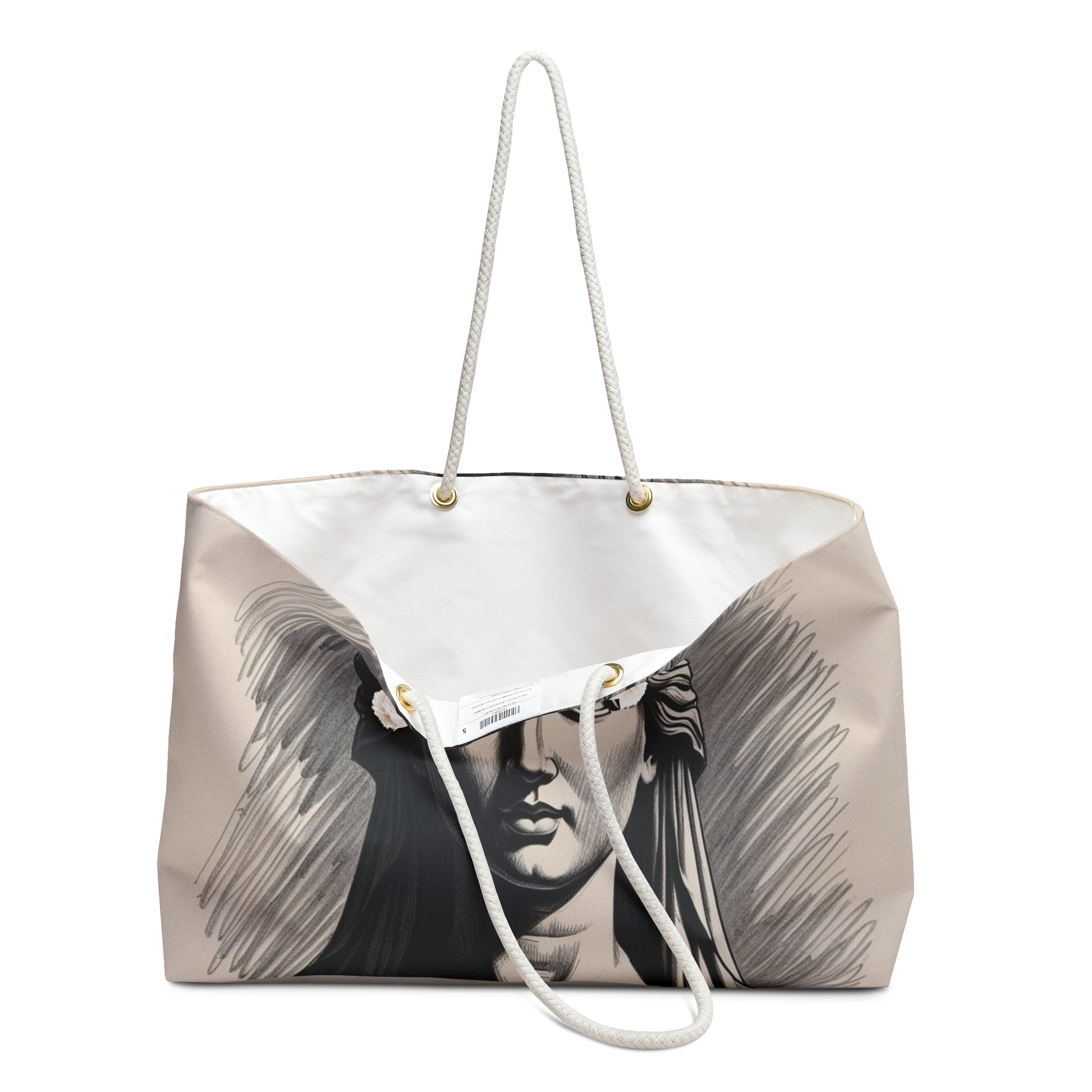 Elegant Goddess Weekender Bag, Perfect for Travel, Beach, Gym, Tote Bag for Women, Stylish Overnight Bag