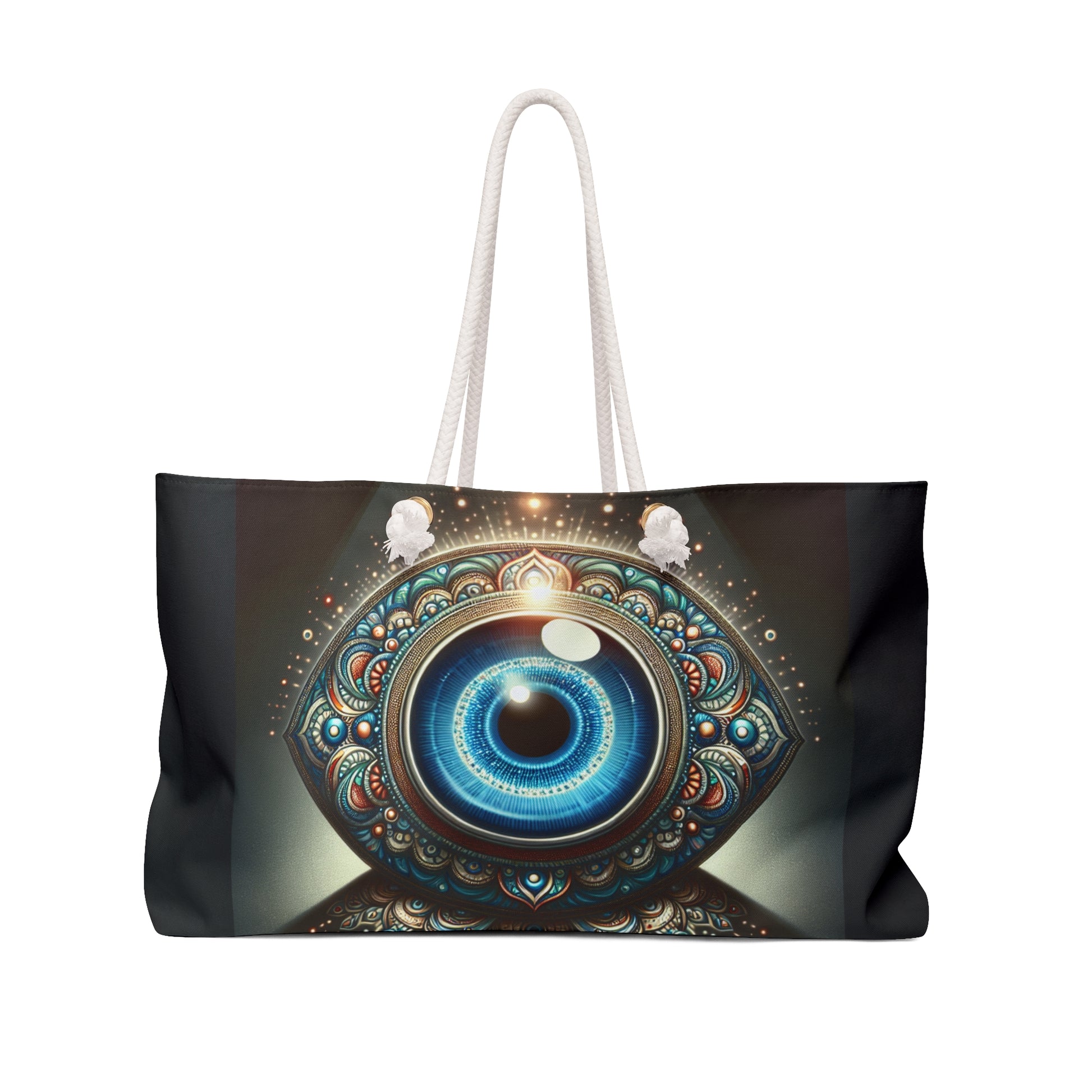 Mystical Eye Weekender Bag - Boho Travel Tote, Gypsy Handbag, Yoga Getaway Bag, Festival Carryall, Stylish Overnight Bag