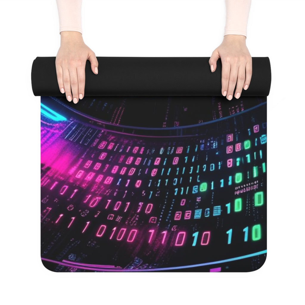 Neon Galaxy Yoga Mat | Eco-Friendly Exercise Mat | Unique Gift for Yoga Lovers | Home Fitness Accessories | Vibrant Workout Gear