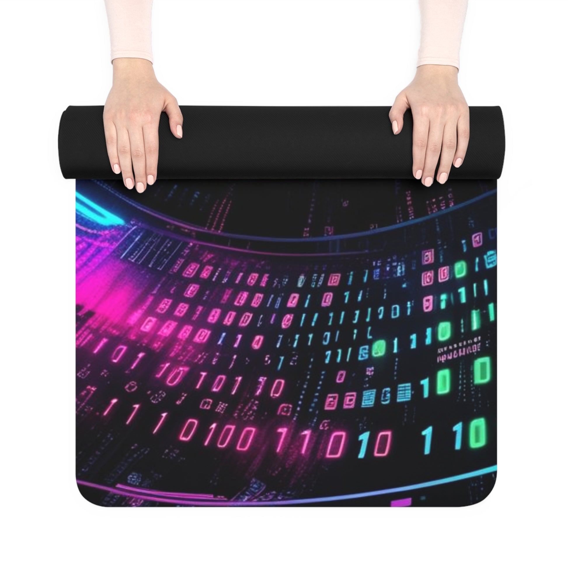 Neon Galaxy Yoga Mat | Eco-Friendly Exercise Mat | Unique Gift for Yoga Lovers | Home Fitness Accessories | Vibrant Workout Gear