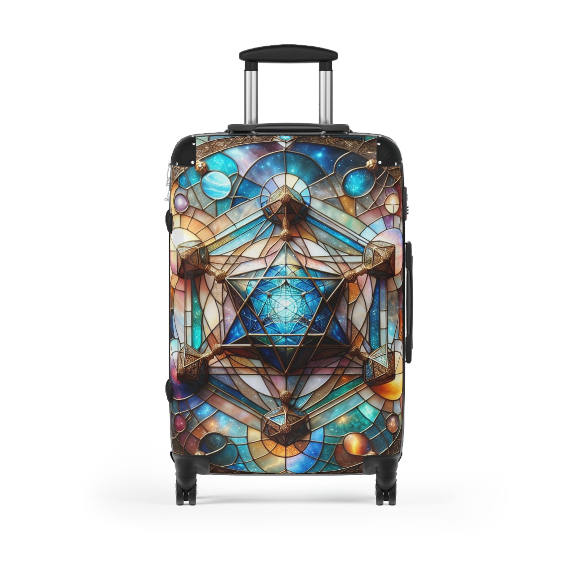 Stained Glass Suitcase, Unique Luggage, Travel Accessory, Boho Travel Gear, Adventure Ready, Gift for Travelers