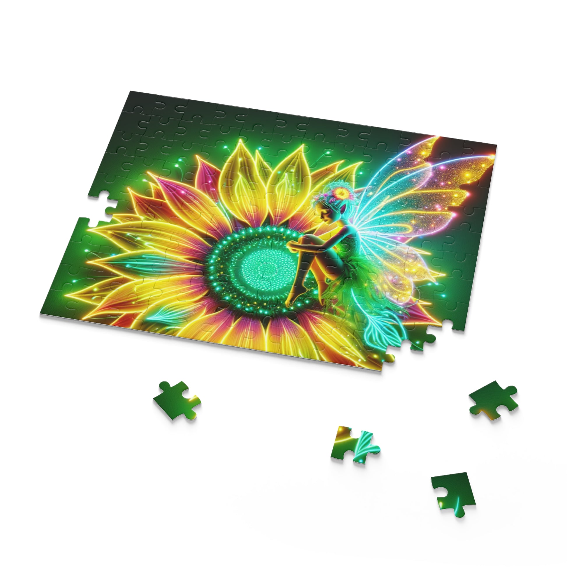 Glow-in-the-Dark Fairy Puzzle | 120, 252, 500-Piece | Vibrant, Magical Decor, Gift for All Ages, Family Fun, Puzzle Night