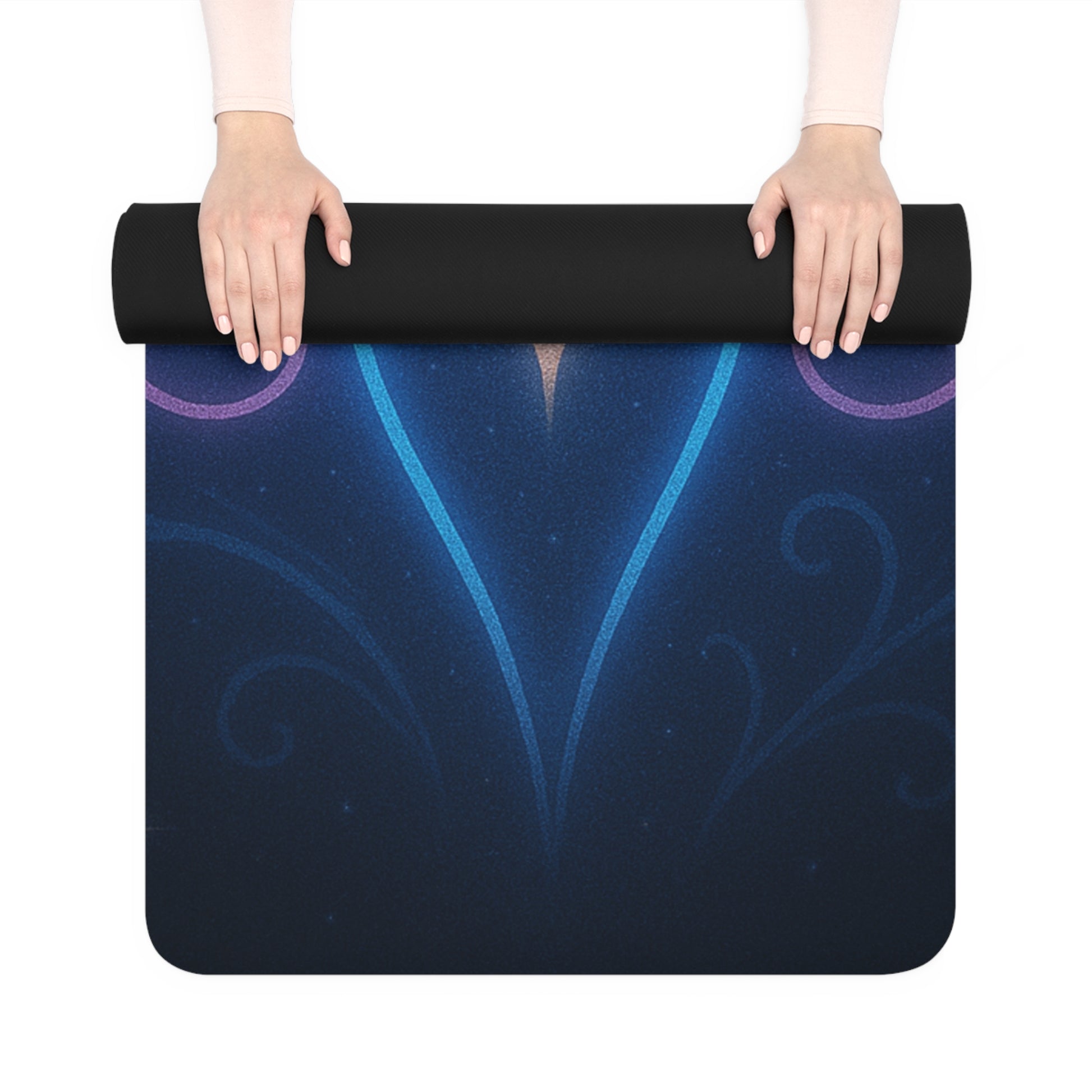 Enchanting Rubber Yoga Mat with Serene Goddess Design, Perfect for Yoga, Meditation, Mindfulness, Gift for Wellness Lovers