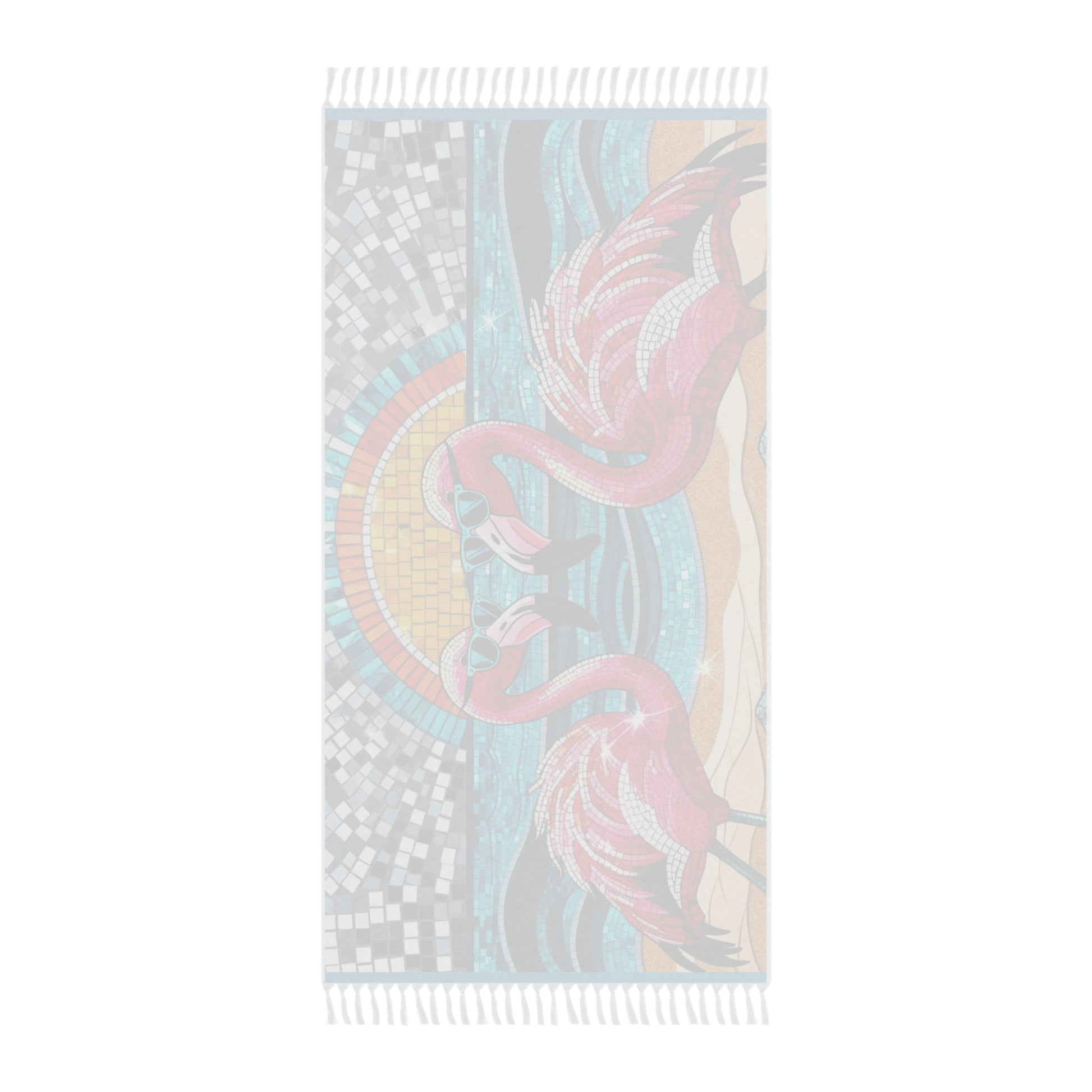 Boho Beach Towel with Flamingos, Summer Vibe, Perfect for Beach Days, Pool Parties, Outdoor Picnics, Vacation Must-Have