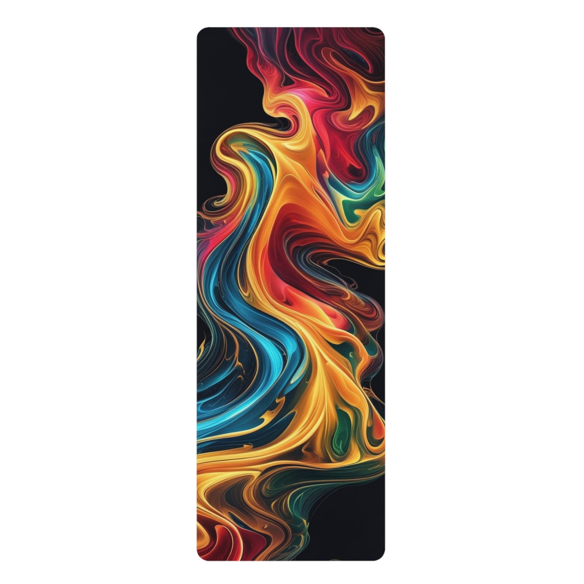 Vibrant Rubber Yoga Mat for Mindfulness and Fitness, Non-Slip Exercise Mat, Colorful Yoga Accessory, Gift for Yogi, Home Gym Essentials
