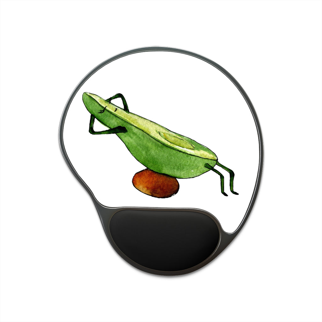 Avocado Vibes Mouse Pad, Cute Desk Accessory, Office Gift, Unique Home Office Decor, Fun Ergonomic Wrist Rest