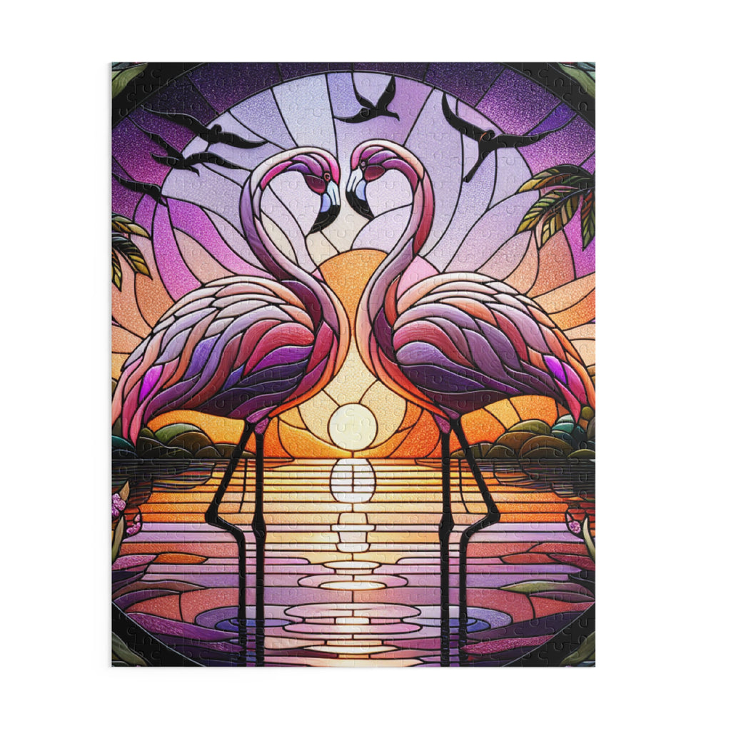 Romantic Flamingo Puzzle - Perfect for Couples, Family Nights, Gifts, Anniversaries, Home Decor, and more!