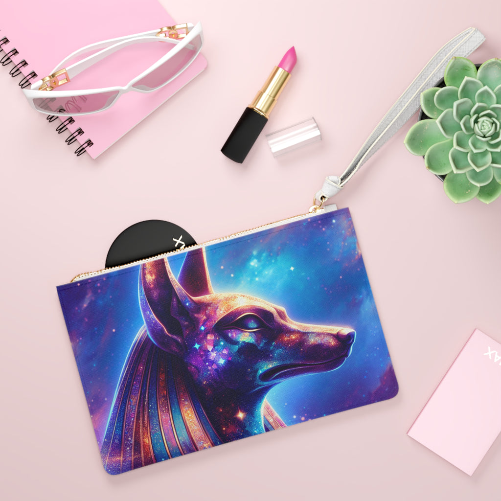 Cosmic Anubis Clutch Bag – Egyptian Mythology Accessory, Perfect for Festivals, Parties, Gifts, and Daily Use