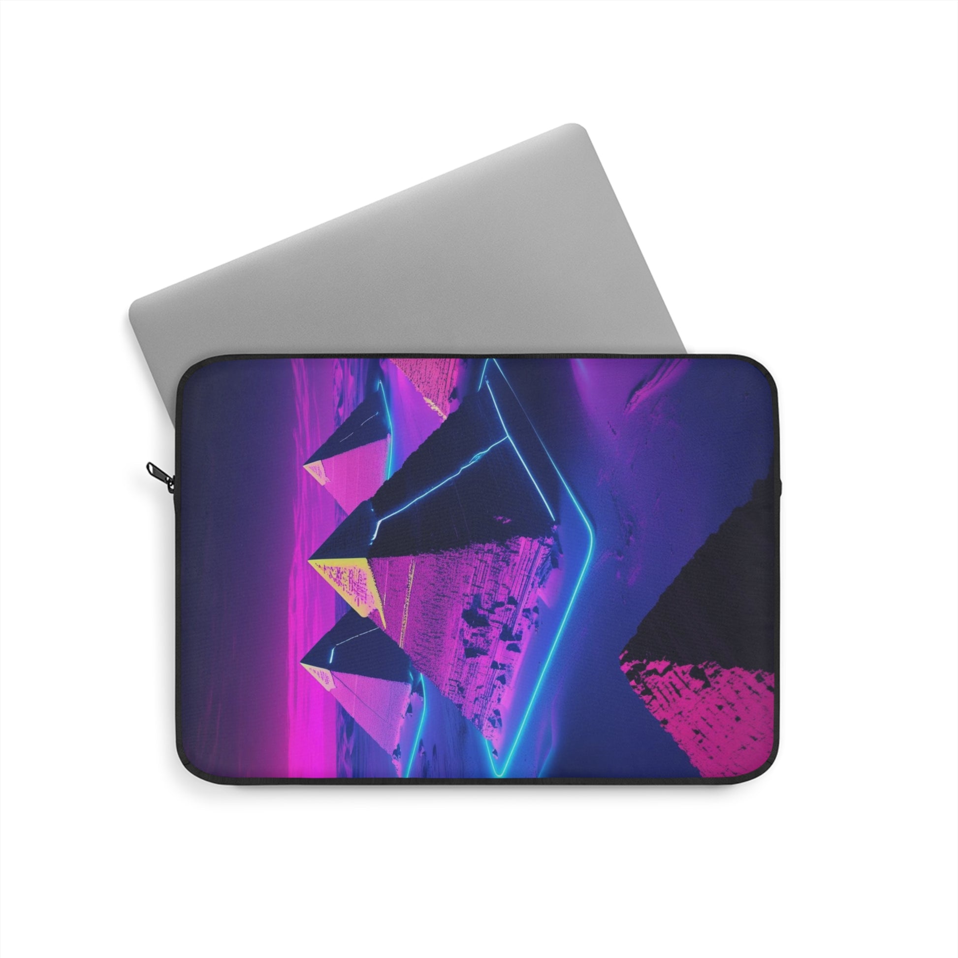 Neon Pyramid Laptop Sleeve - Stylish Tech Accessory, Great for Students, Gamers, Gift Idea, Colorful Sleeve for Work & Play
