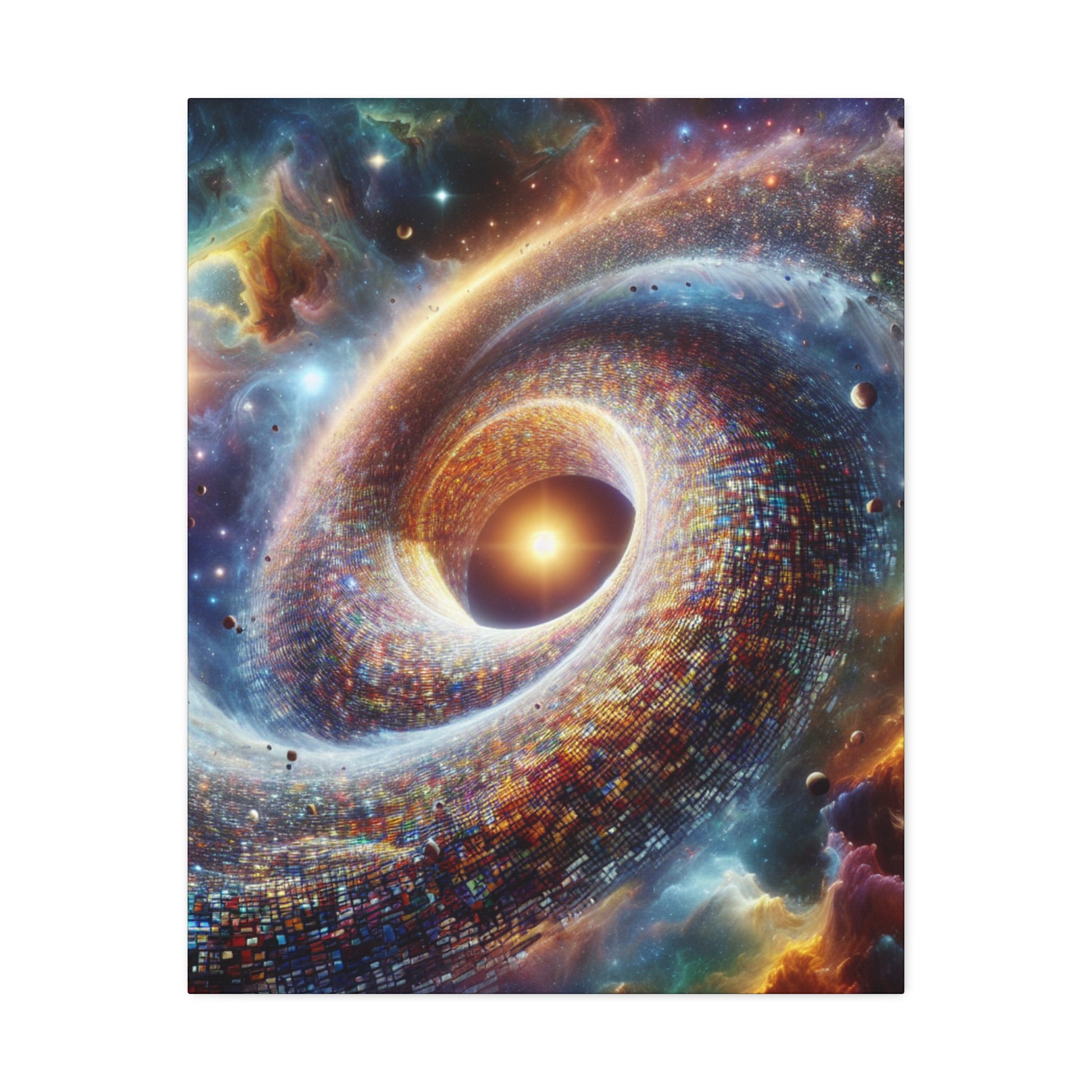 Cosmic Swirl Stretched Canvas Art - Space Wall Decor, Sci-Fi Home Decor, Galaxy Artwork, Perfect Gift for Space Lovers