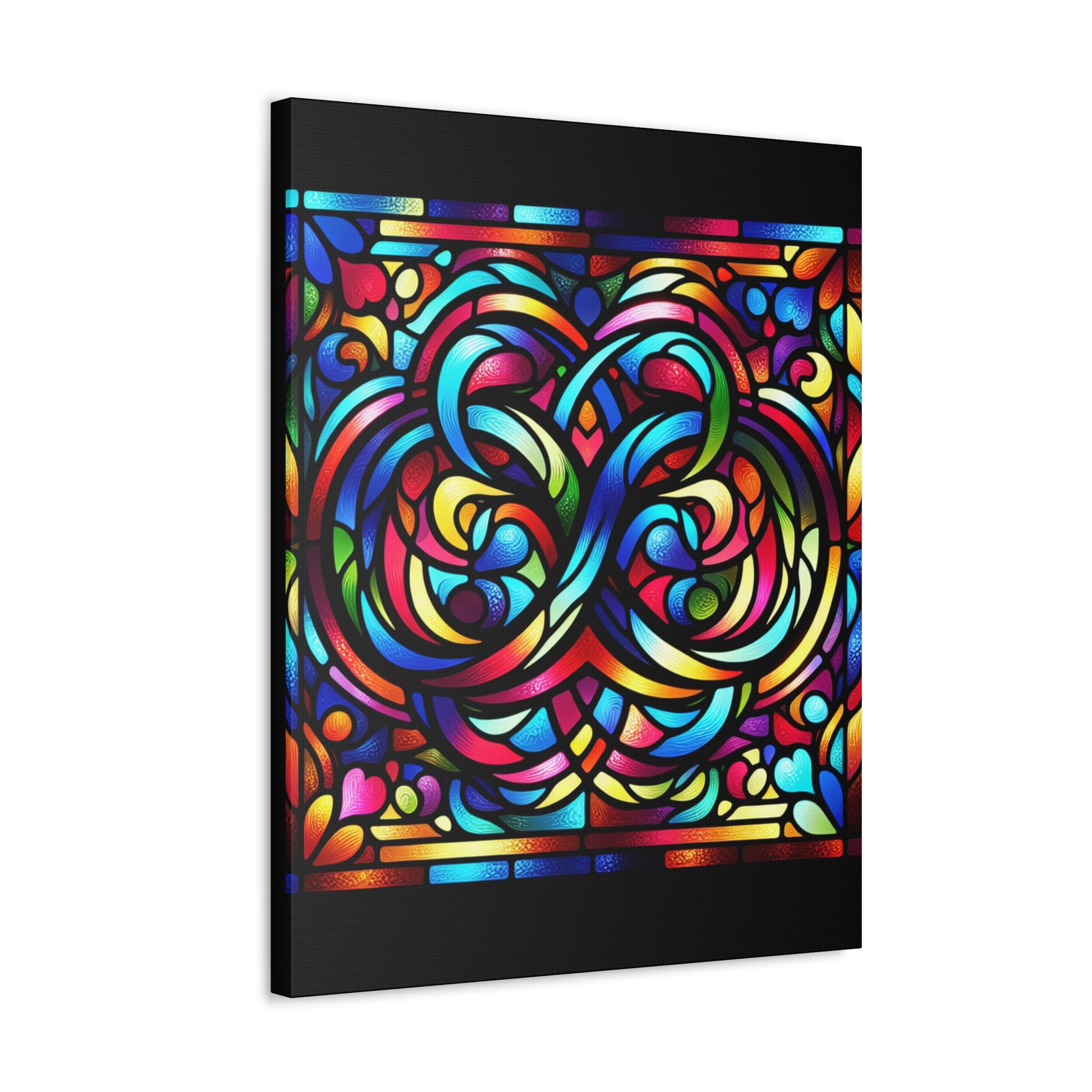 Vibrant Stained Glass Art Canvas | Colorful Modern Wall Decor, Home Decoration, Gift for Art Lovers, Unique Housewarming Gift, Gallery Wall
