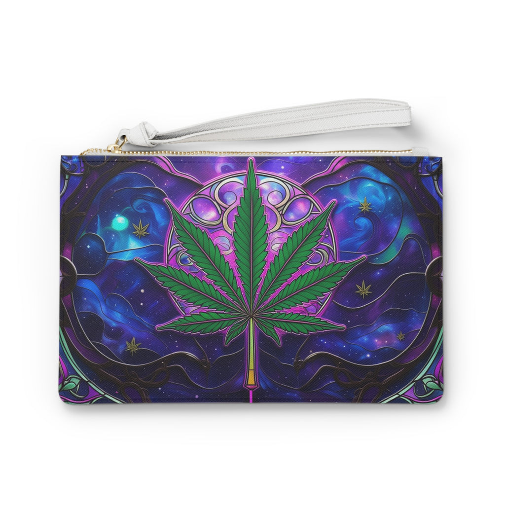 Vibrant Cannabis Clutch Bag, Boho Chic Accessory, Festival Essential, Eco-Friendly Pouch, Gift for Herb Lovers