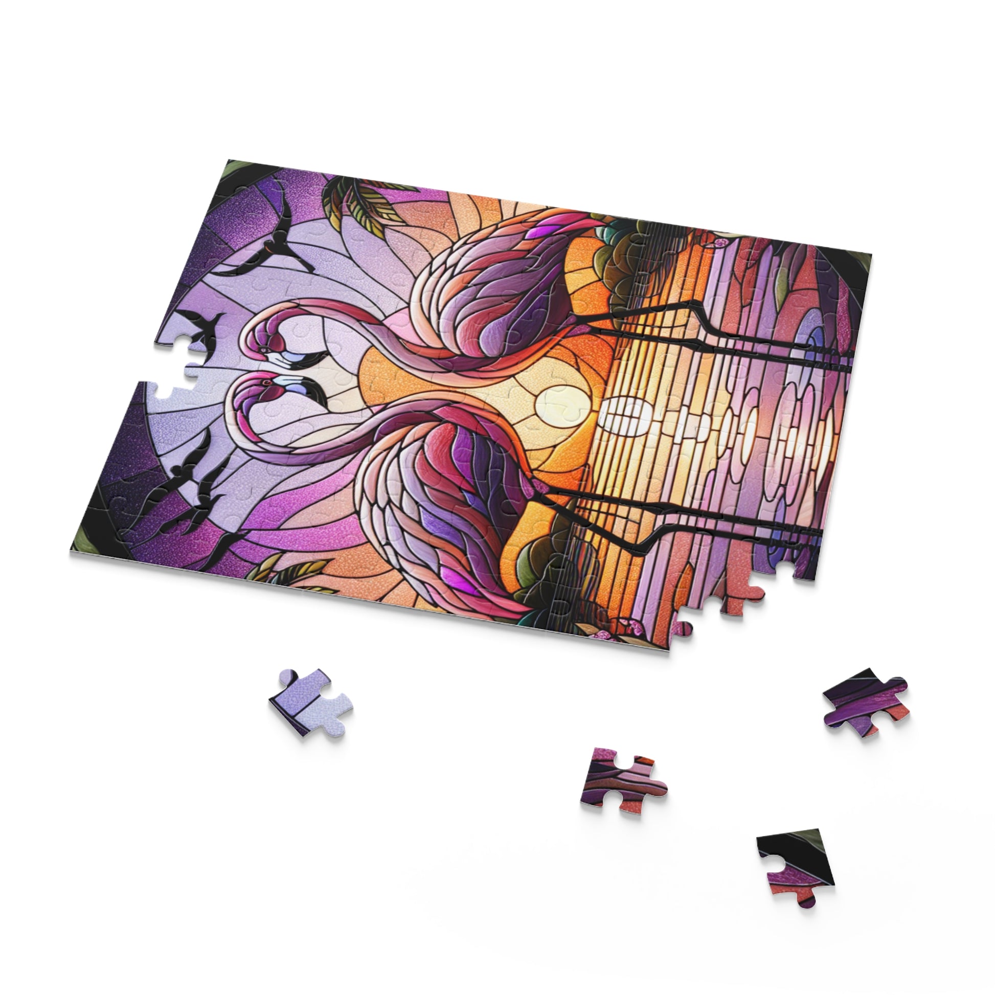 Romantic Flamingo Puzzle - Perfect for Couples, Family Nights, Gifts, Anniversaries, Home Decor, and more!