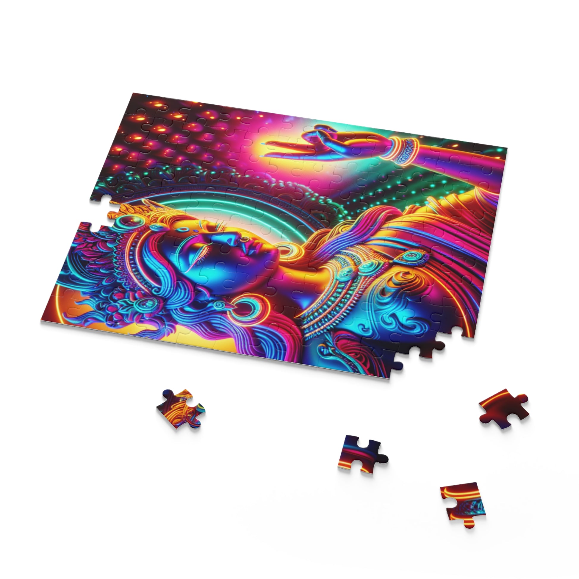 Vibrant Buddha Puzzle Art | 120, 252, 500-Piece | Meditative Home Decor, Mindfulness Gift, Stress Relief Activity, Spiritual Art, [...]