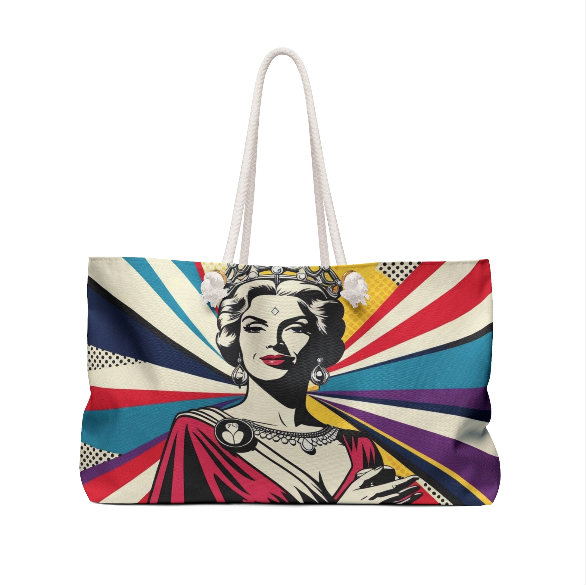 Pop Art Weekender Bag, Heroine Divine Feminine Carry-On, Goddess Cary-On, Comic-Chic Travel Bag, Weekend Getaway Tote