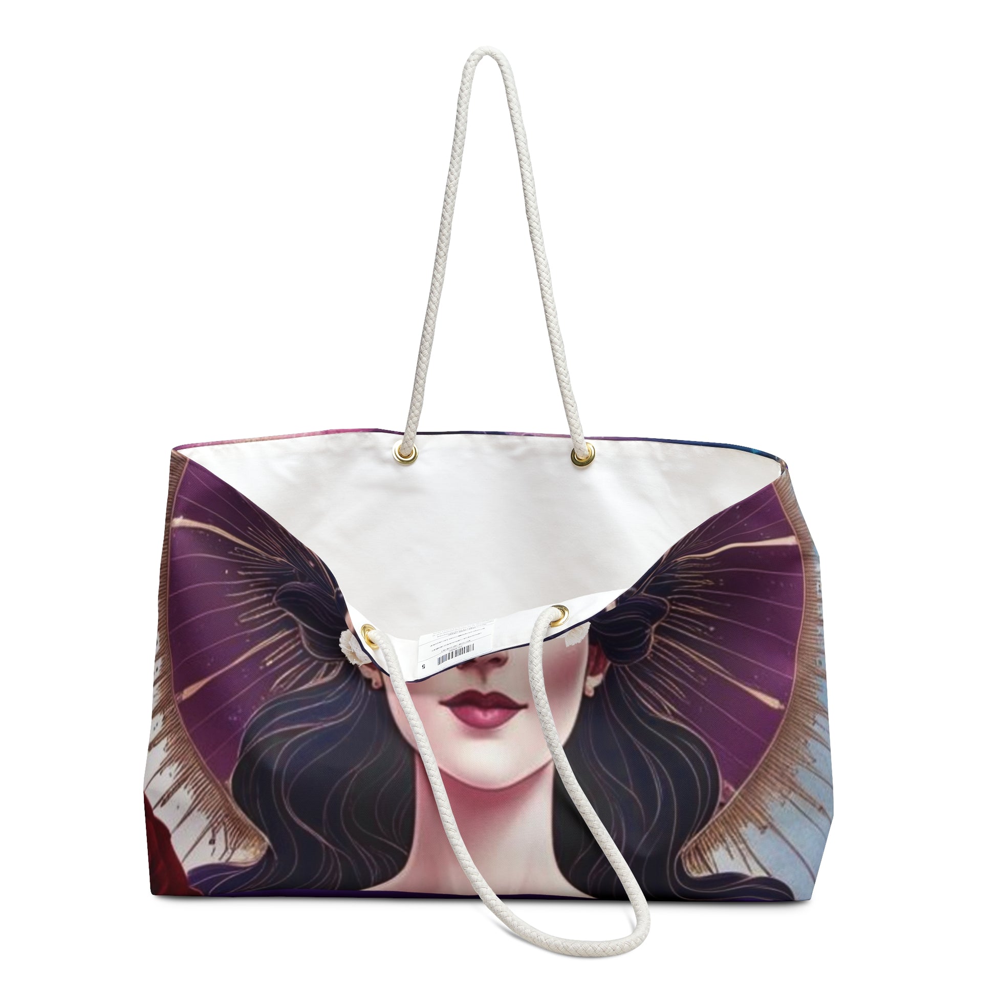 Art Nouveau Weekender Bag, Stylish Travel Tote, Princess Design, Chic Gym Bag, Unique Gift for Her, Weekend Getaway Essentials