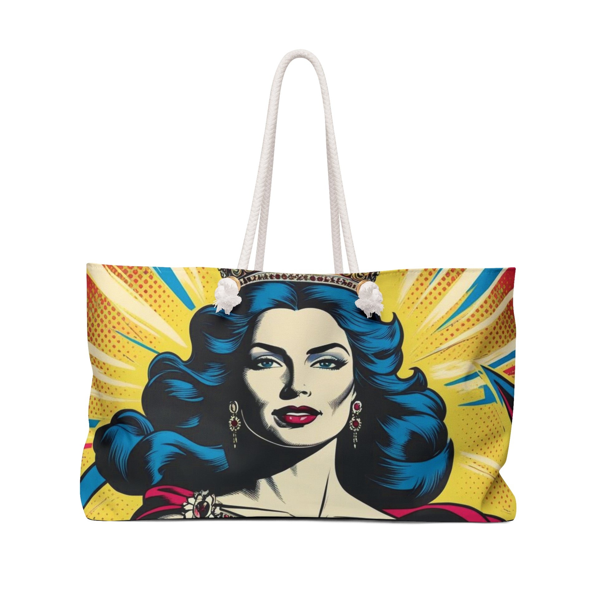 Pop Art Weekender Bag, Heroine Divine Feminine Carry-On, Goddess Cary-On, Comic-Chic Travel Bag, Weekend Getaway Tote