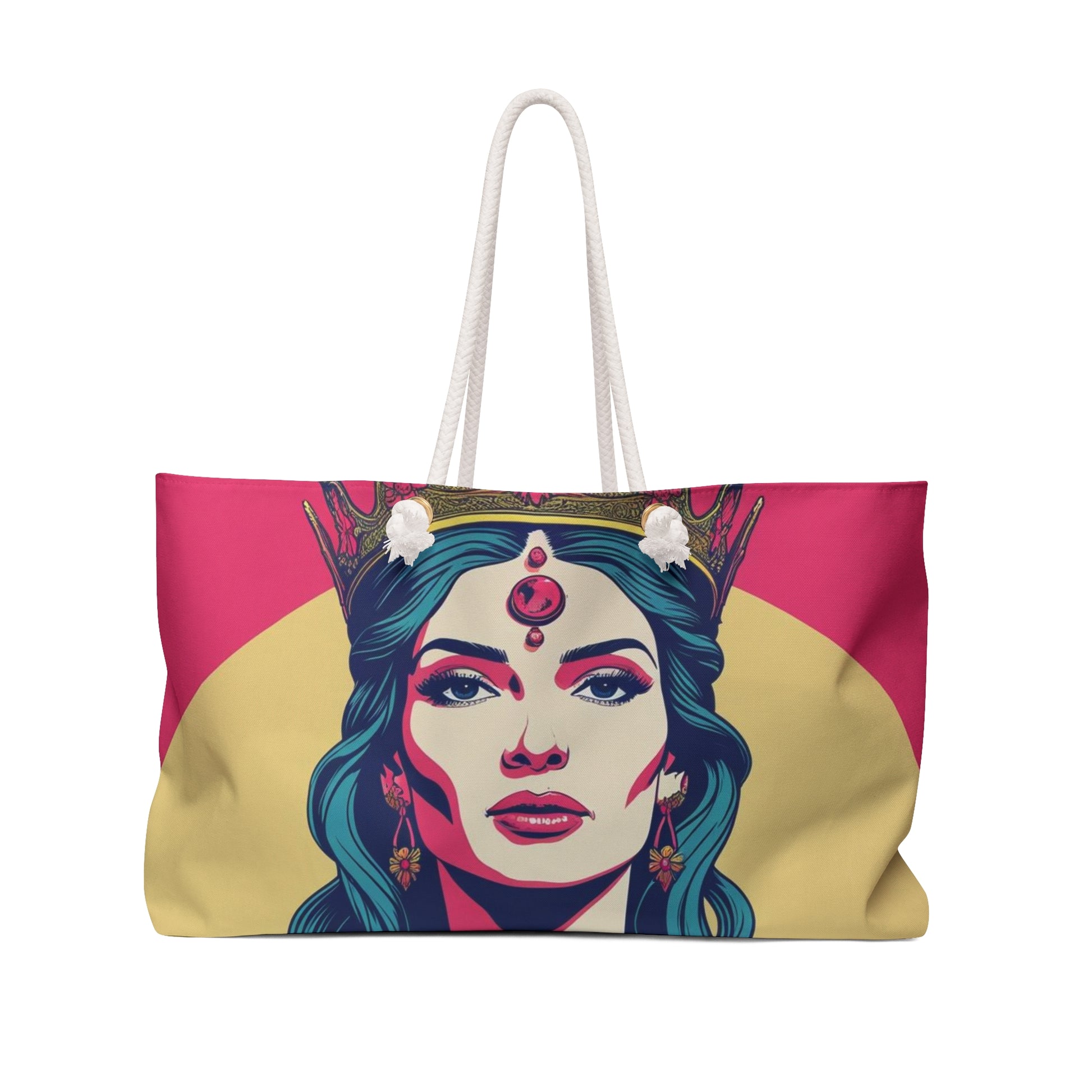 Vibrant Queen Weekender Bag | Stylish Travel Tote, Perfect for Getaways, Beach Days, Yoga, Mother’s Day Gift, Festival Carryall