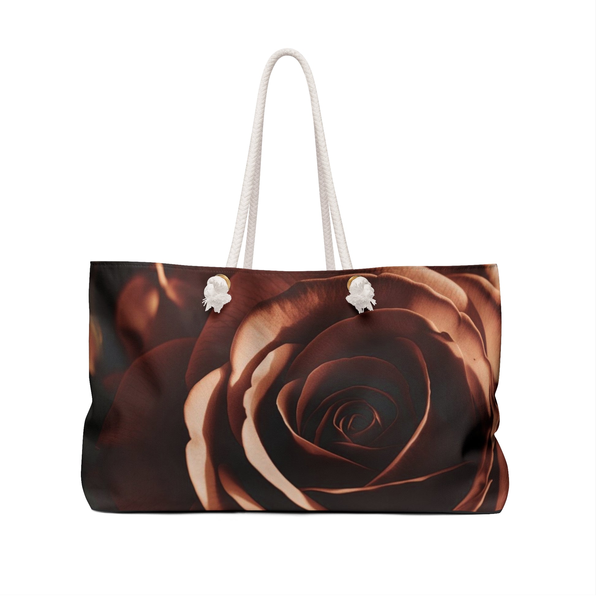 Elegant Floral Weekender Bag, Travel Tote, Stylish Overnight Bag, Rose Print Carryall, Perfect Gift for Women