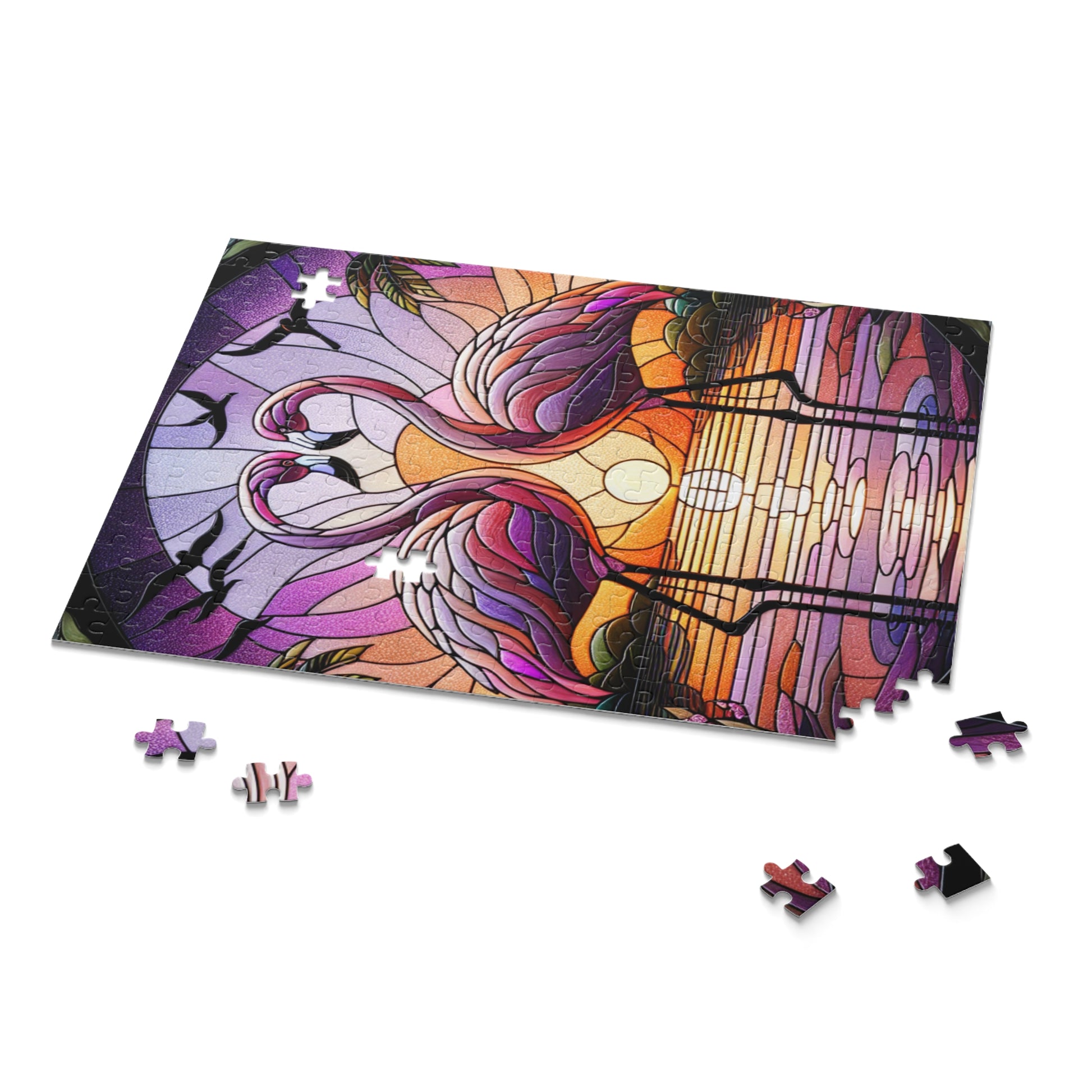 Romantic Flamingo Puzzle - Perfect for Couples, Family Nights, Gifts, Anniversaries, Home Decor, and more!