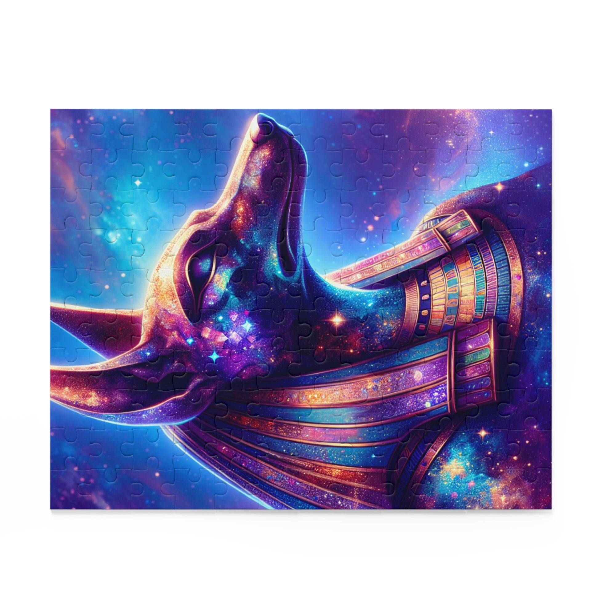 Cosmic Anubis Puzzle - 120/252/500-Piece, Celestial Dog Art, Great Gifts for Puzzle Lovers, Unique Home Decor, Perfect for Family Game Night