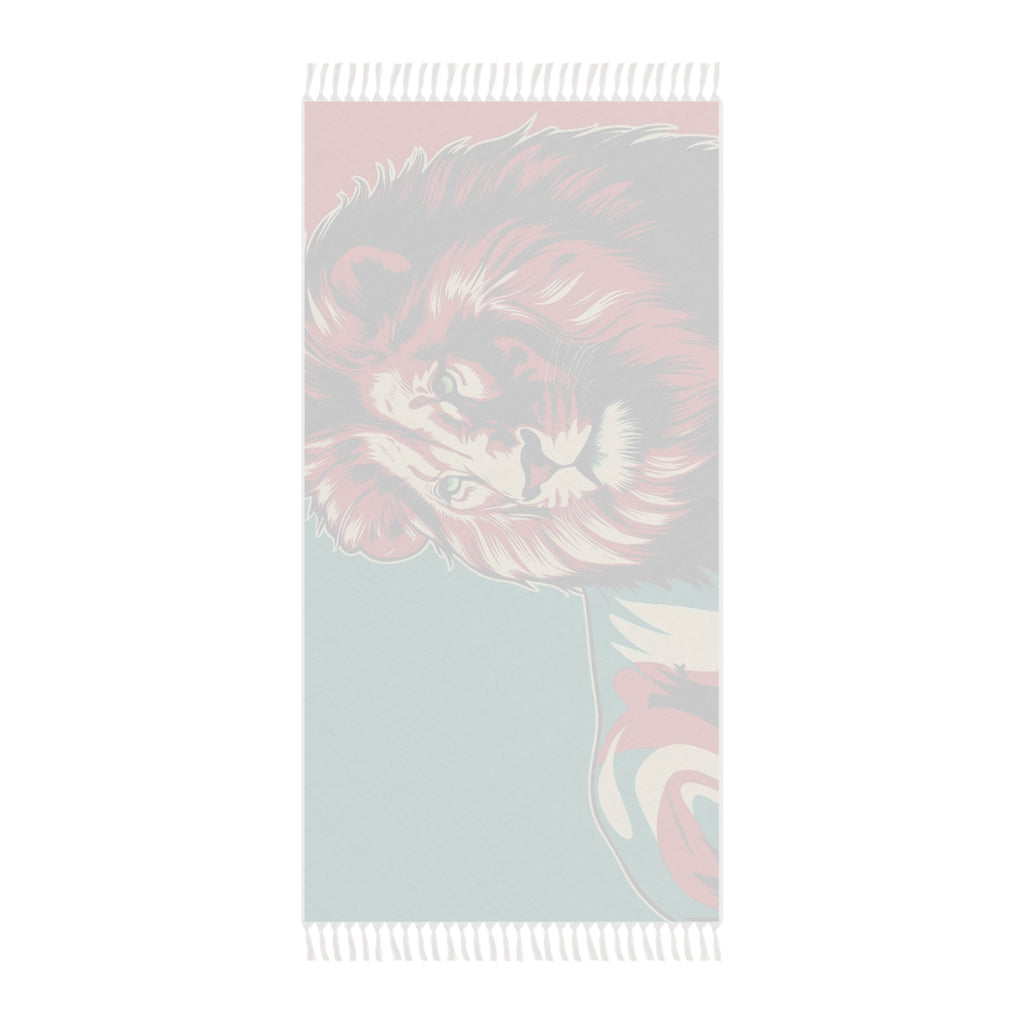 Boho Lion Beach Towel, Vibrant Beach Decor, Bohemian Gift, Poolside Essential, Perfect for Summer Vacations