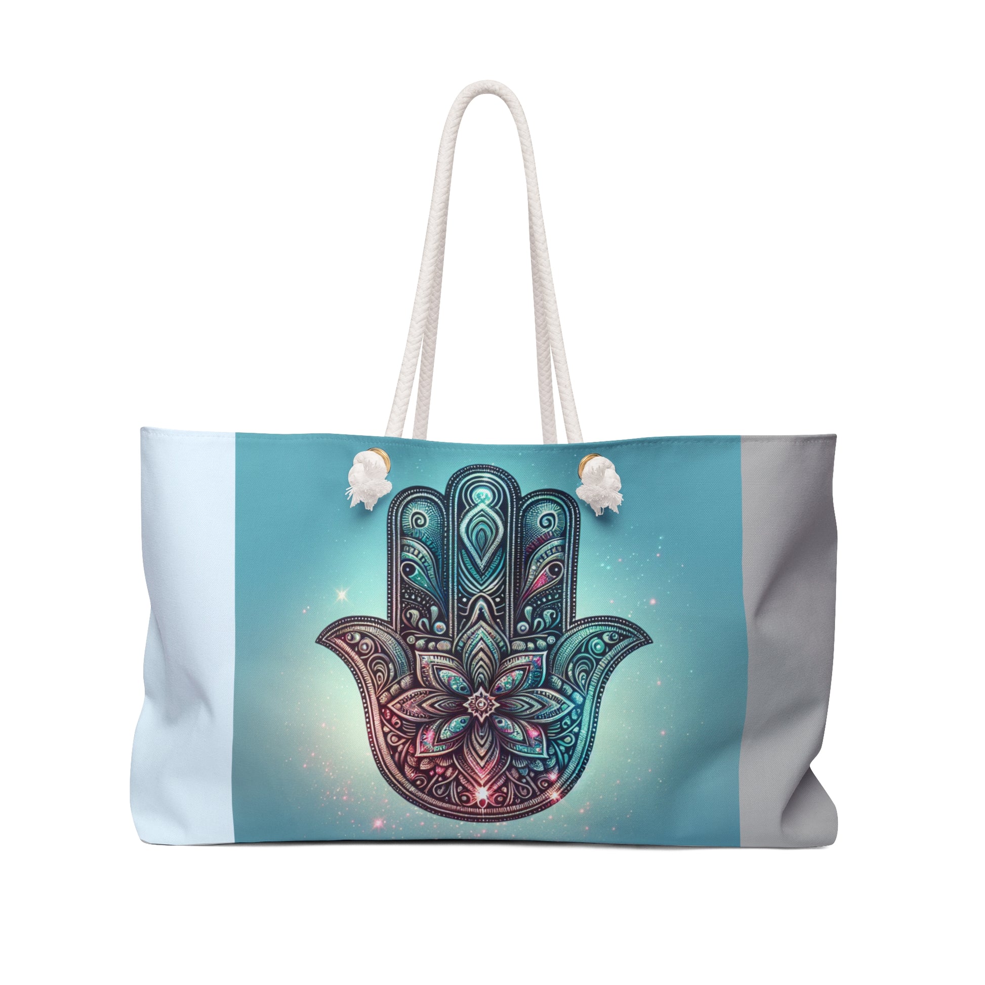 Bohemian Hamsa Weekender Bag - Travel Tote, Beach Bag, Gym Bag, Yoga Bag, Stylish Gift for Women, Carryall Carry-On Tote Gift for her