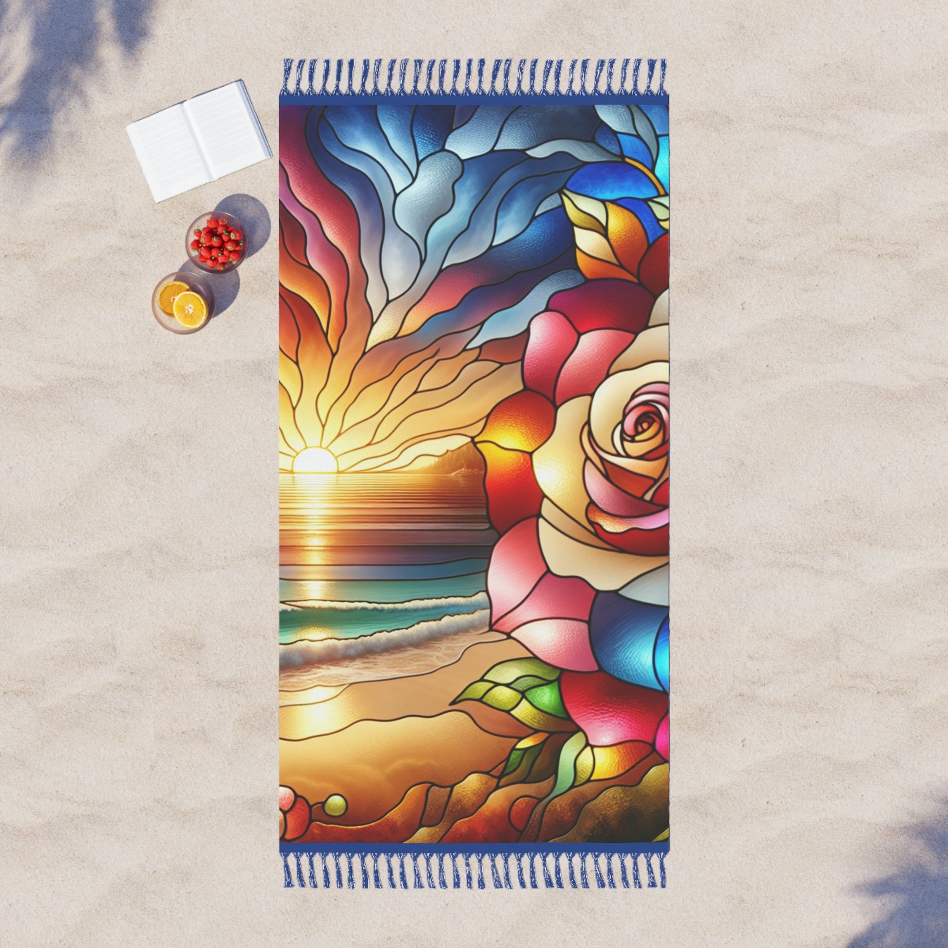 Vibrant Beach Towel | Boho Inspired, Floral Print, Perfect for Summer, Pool Days, Travel and Beach Trips