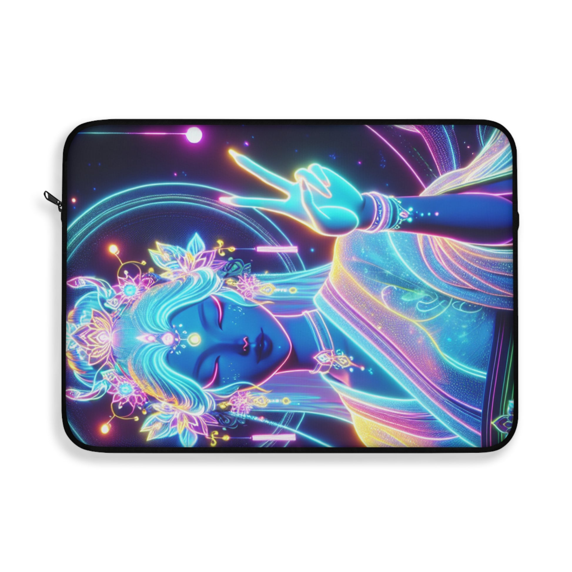 Vibrant Laptop Sleeve with Peaceful Goddess Design, Bohemian Tech Case, Flower Power Laptop Cover, Unique Gift for Creatives, Colorful [...]
