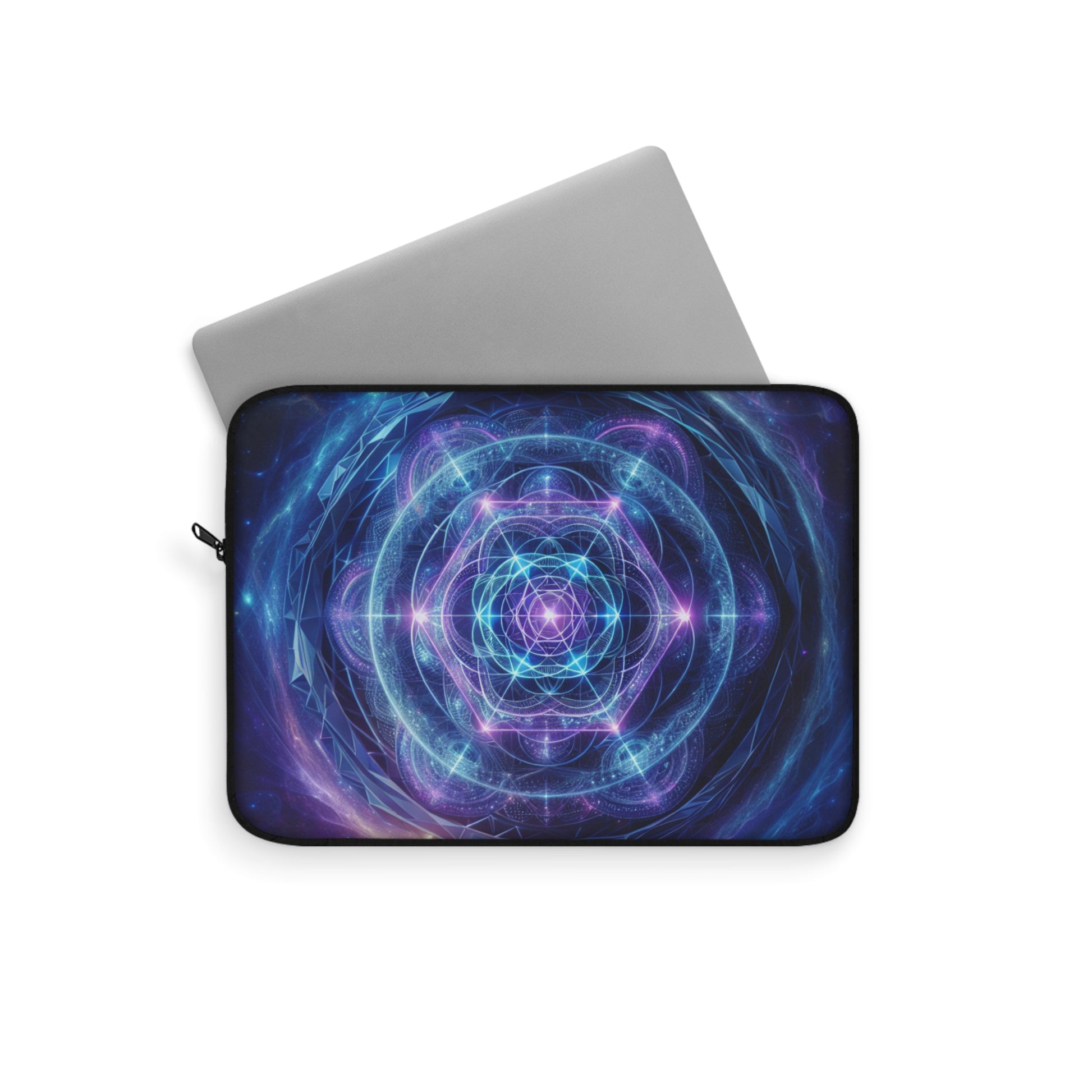 Cosmic Sri Yantra, Third Eye Activation Laptop Sleeve, Celestial Tech Case, Stellar Design, Stargate Activation, Universe Print Sleeve, Stylish Computer Bag, Gift for Students, Tech Accessories